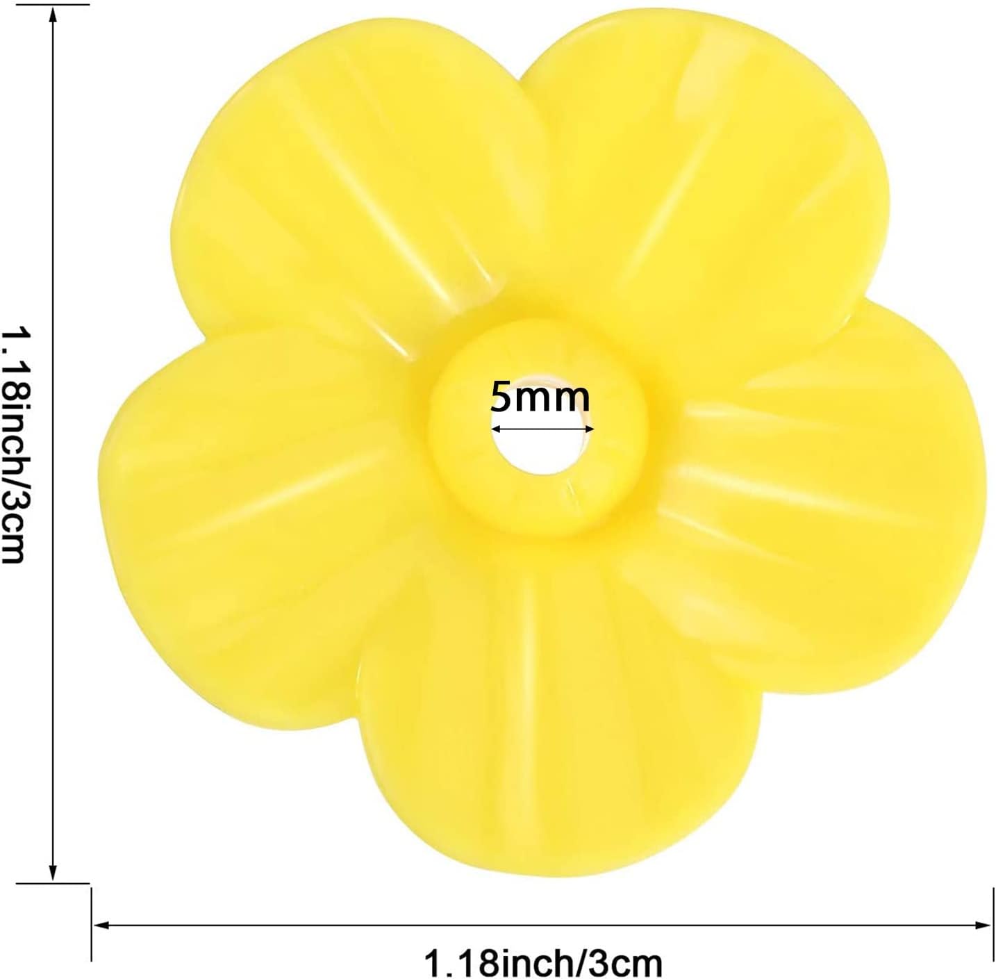 16 Pieces Hummingbird Feeders Replacement Flowers, Feeding Ports Pet Bird Feeder Replacement Parts Bee Guards for Outdoors Hanging Hummingbird Feeder, Fit in 7 mm/ 0.28" Holes Yellow