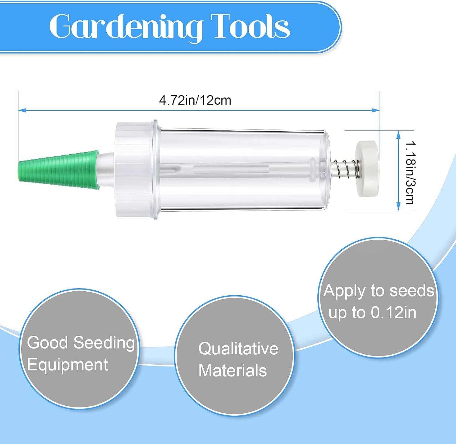 Mini Sowing Seed Dispenser Sower Seed Spreader Garden Planter Hand Seeder Tool Seed Manual Planter Garden Flower Plant Sower Planter Mini Hand Garden Seed Dispenser Planter Starter Seeder