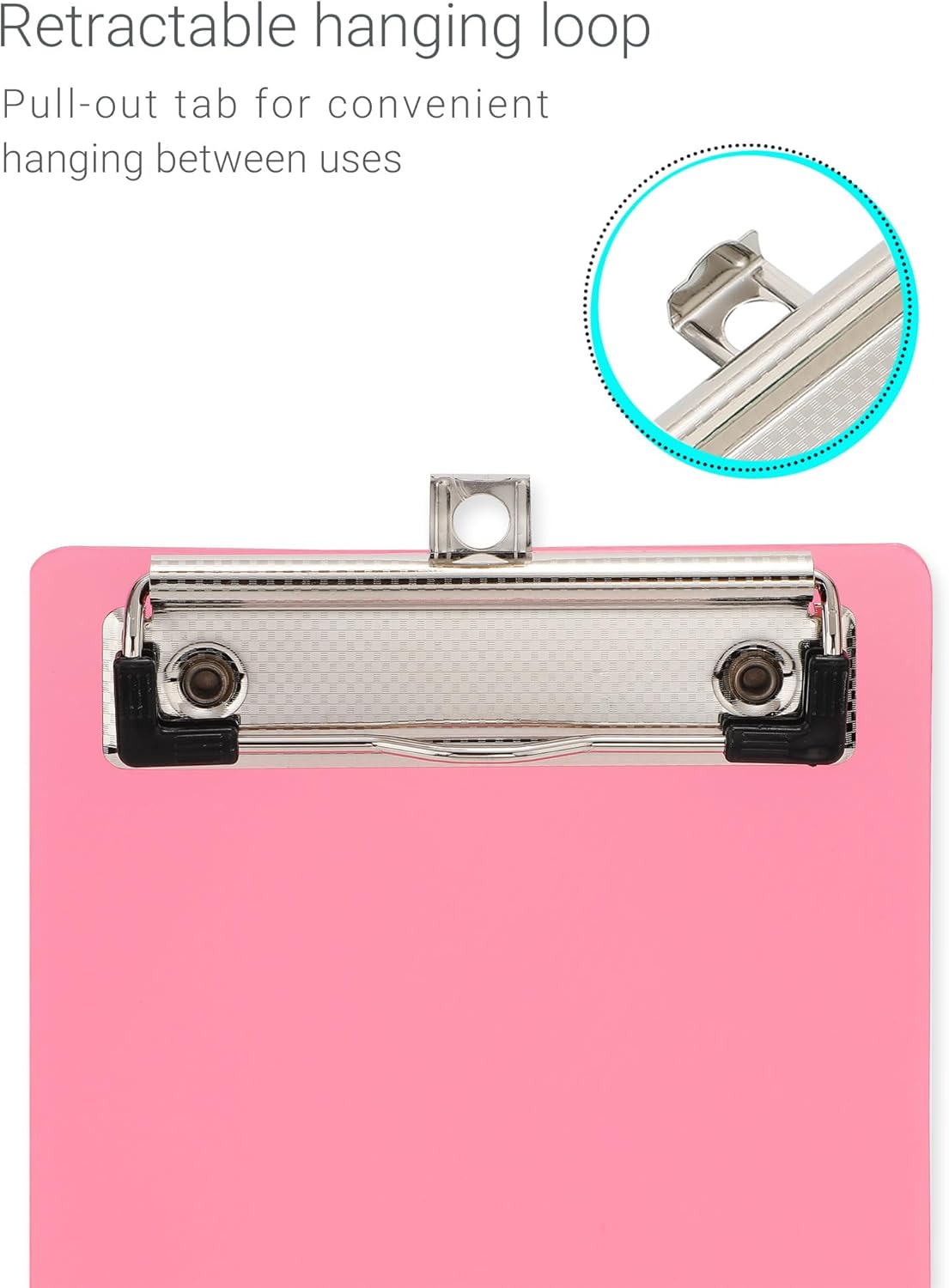 Mini Clipboards, 4.7x7.3 Inch Portable Plastic Clipboards for Receipts & Orders, Ideal for Warehouse, Office, School & Outdoor Work 5-Pack