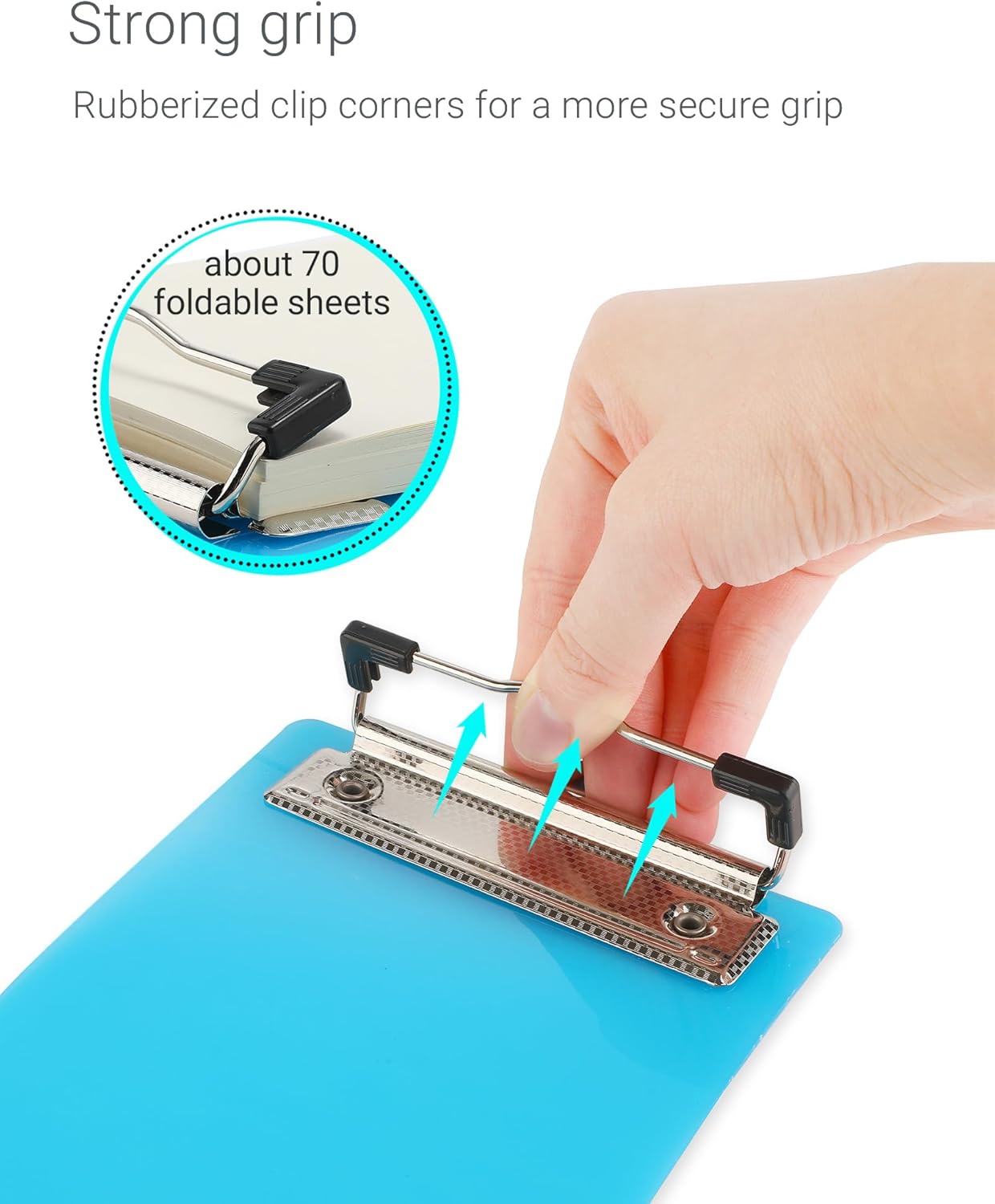 Mini Clipboards, 4.7x7.3 Inch Portable Plastic Clipboards for Receipts & Orders, Ideal for Warehouse, Office, School & Outdoor Work 5-Pack