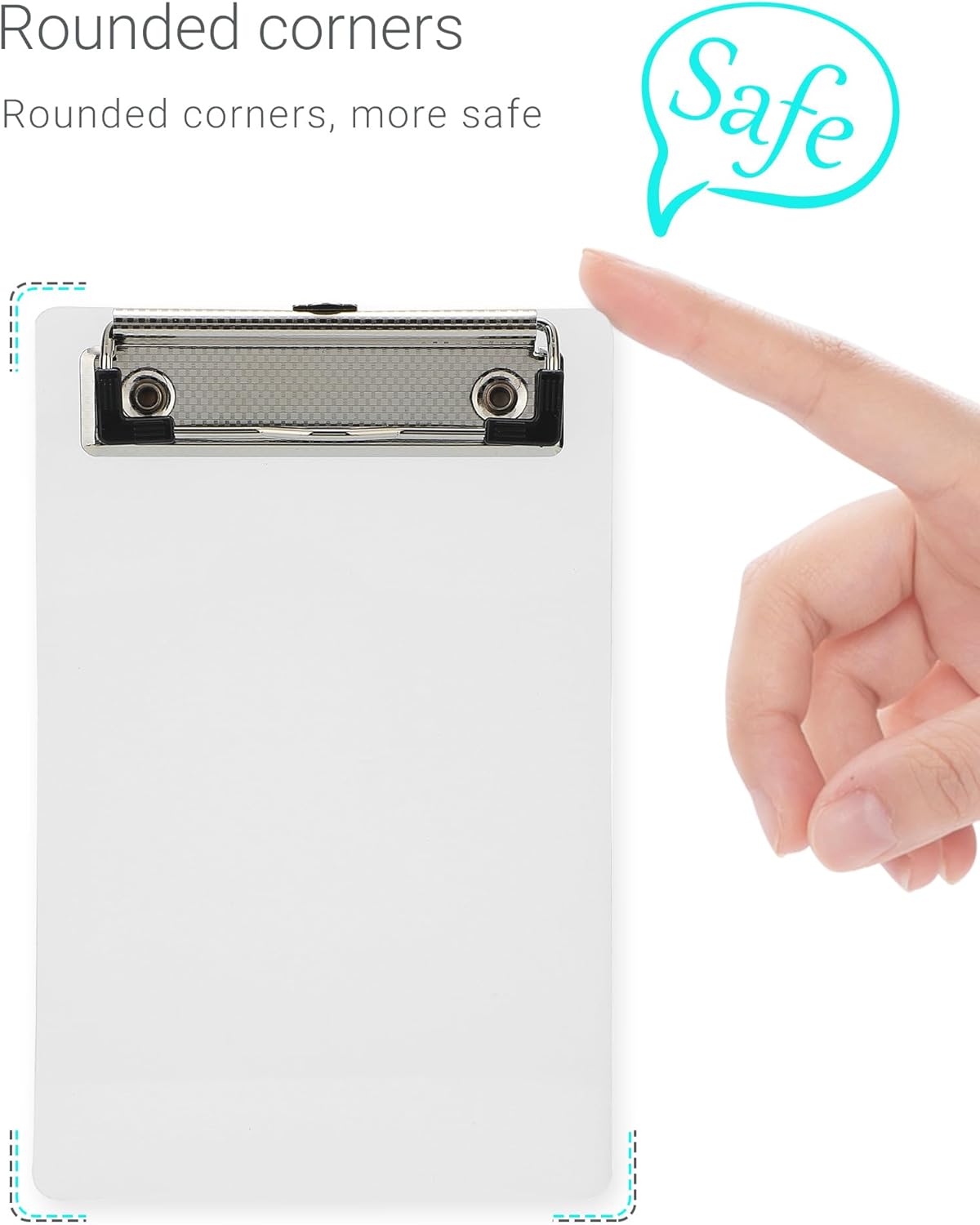 Mini Clipboards, 4.7x7.3 Inch Portable Plastic Clipboards for Receipts & Orders, Ideal for Warehouse, Office, School & Outdoor Work 5-Pack