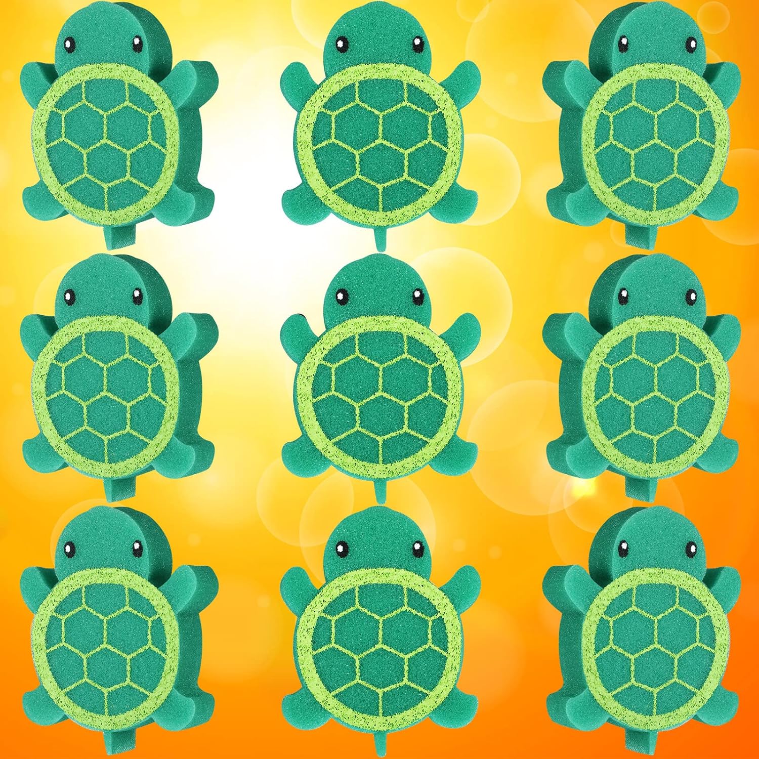 18 Pcs Oil Absorbing Sponge Hot Tub Scum Absorber Swimming Pool Spa Sponge Accessories Cleaning Kit to Collect Scum Grime and Oil from Hot Tub Swimming Pool and Spa Turtle
