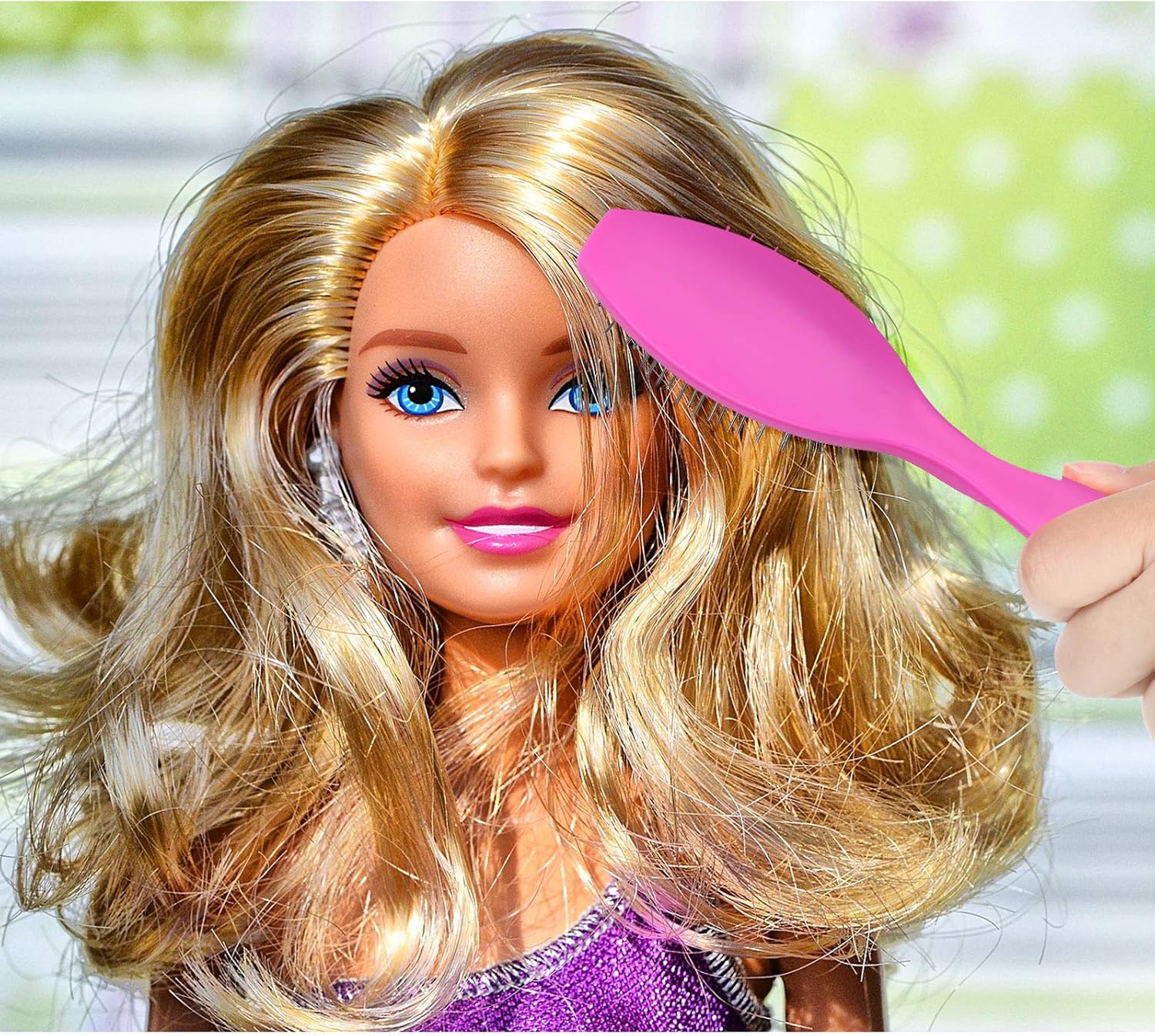 4 Pieces Doll Hair Brush Plastic Pink Wig Accessories for 18 Inch Dolls and Other Hair Care Accessories, 2 Style