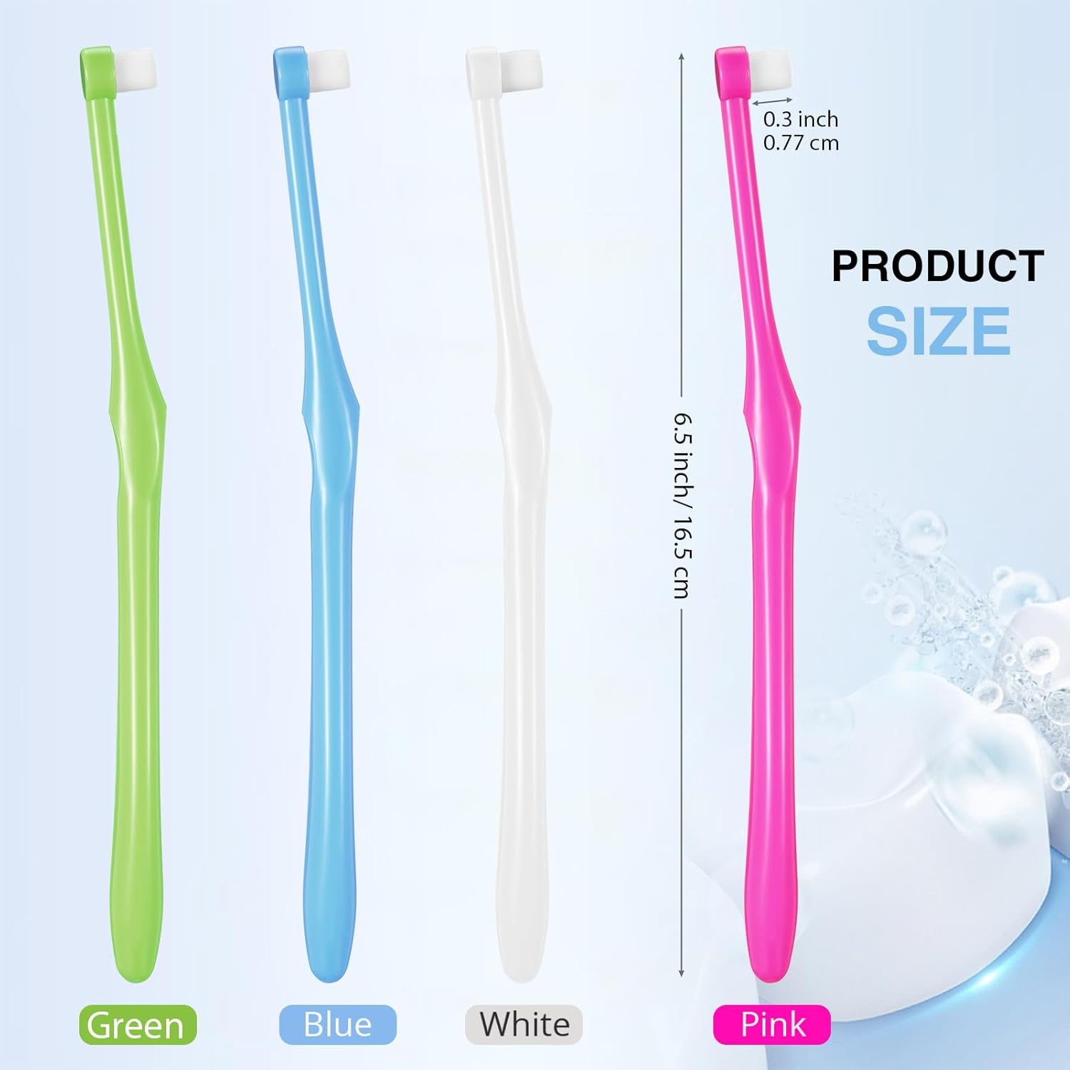 8 Pieces End Tuft Toothbrushes Extra Soft Tufted Brush Teeth Manual Single Compact Interdental Brush for Adult Detail Cleaning and Care
