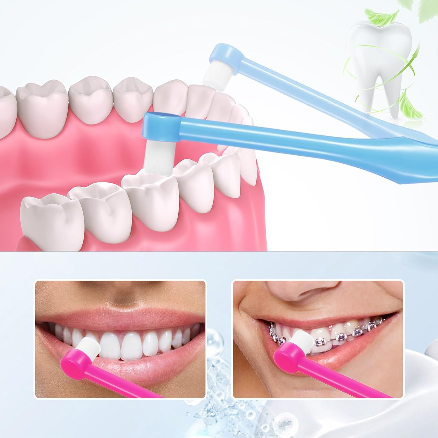 8 Pieces End Tuft Toothbrushes Extra Soft Tufted Brush Teeth Manual Single Compact Interdental Brush for Adult Detail Cleaning and Care