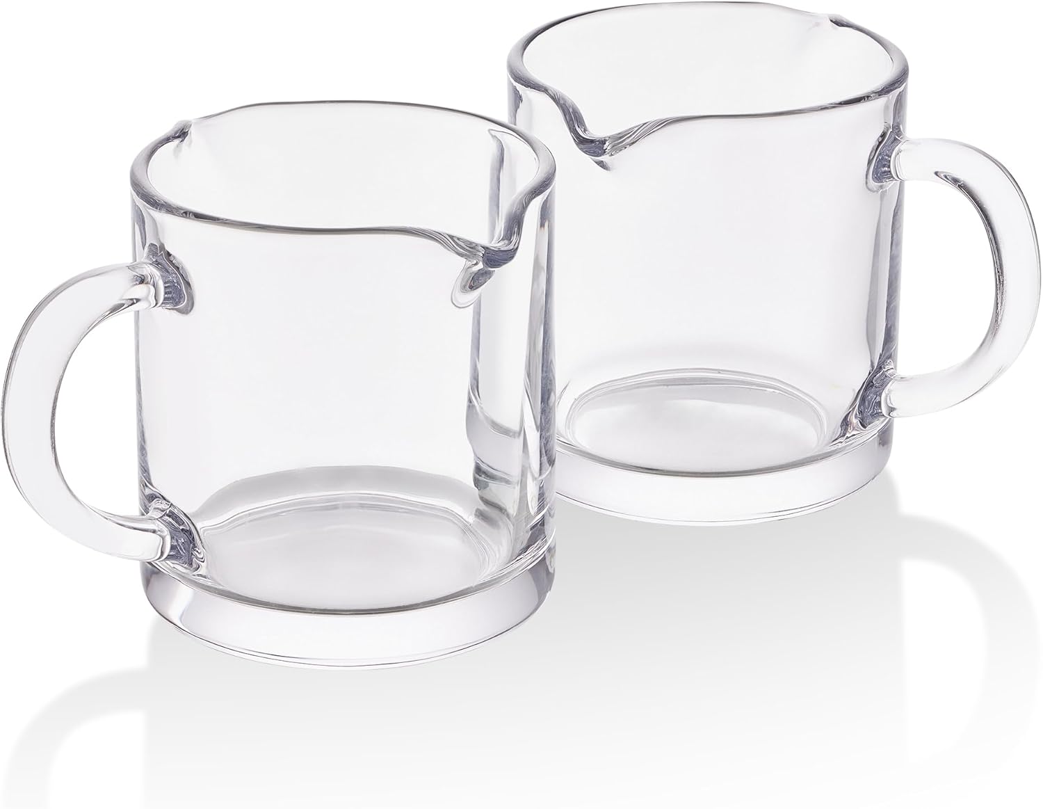 Ackers Shot Glasses Espresso Parts 4.5OZ Double Spouts Milk Cup Clear Glass Pack of 2