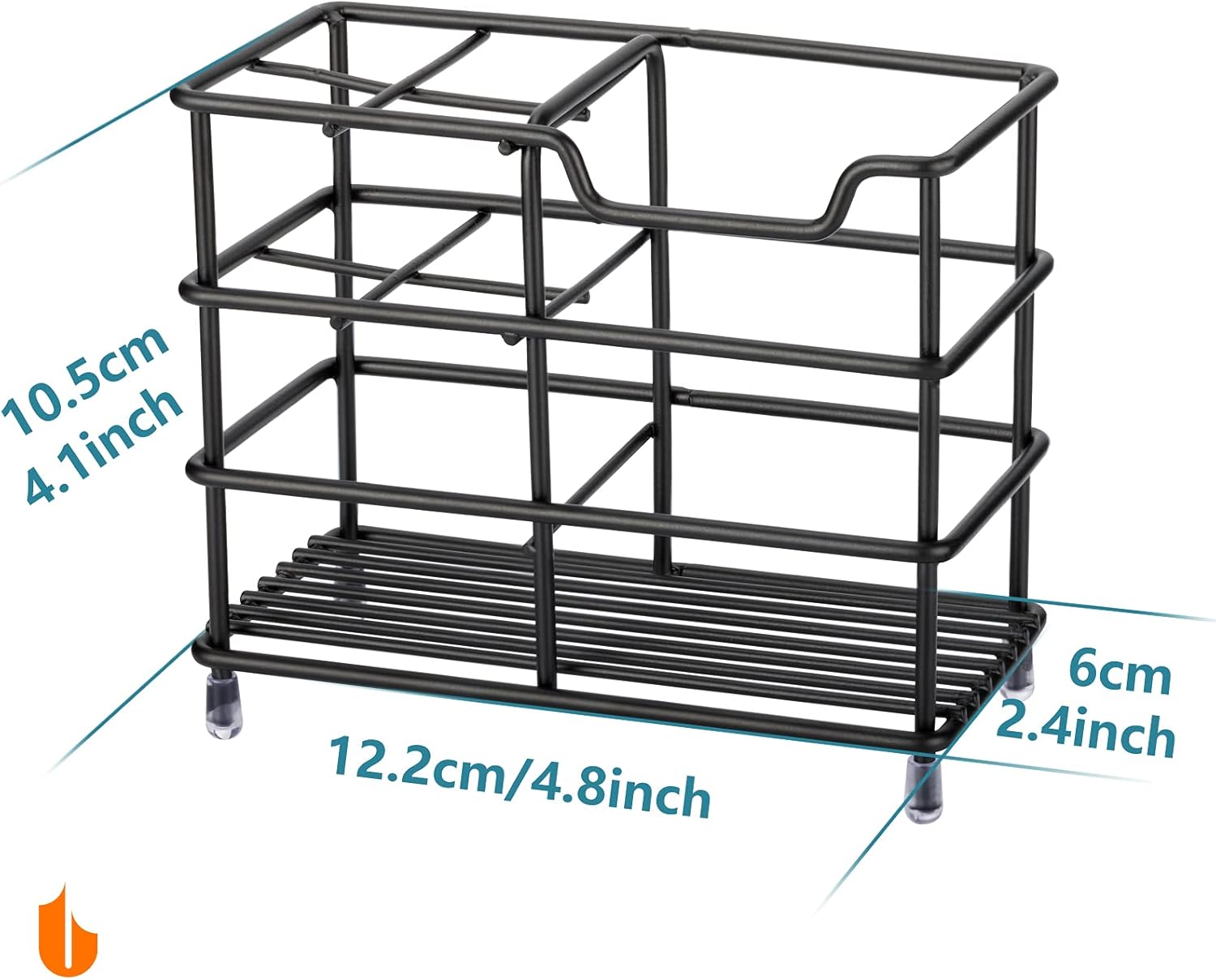 304 Stainless Steel Bathroom Toothbrush Holder Toothpaste Holder Stand Bathroom Accessories Organizer Black, Small
