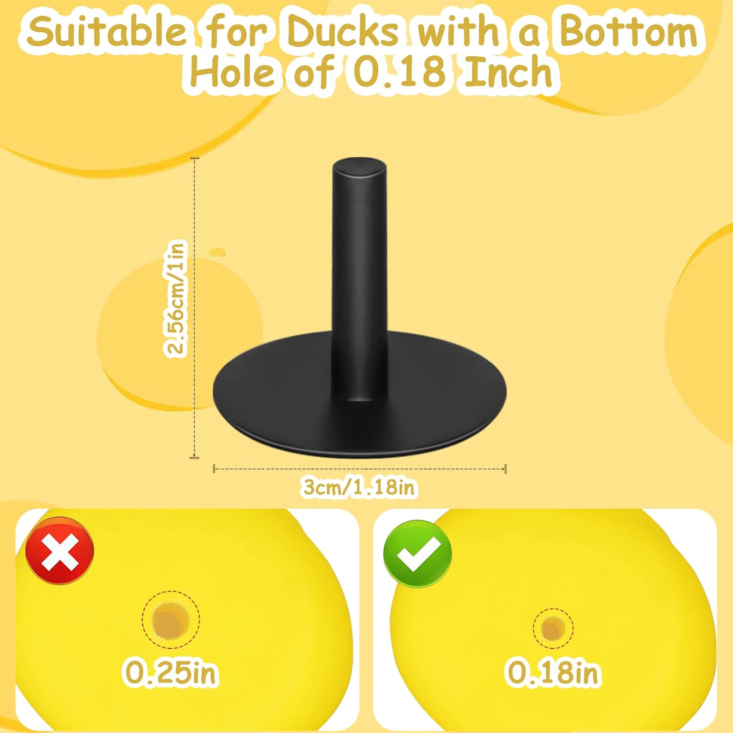 20Pcs Plastic Duck Holder Car, Rubber Duck Plug Ducks Display Fixed Mount Duck Holder, Self-Adhesive Duck Holder for Car, Gift for Car Lover, Black Rubber Ducks Not Included
