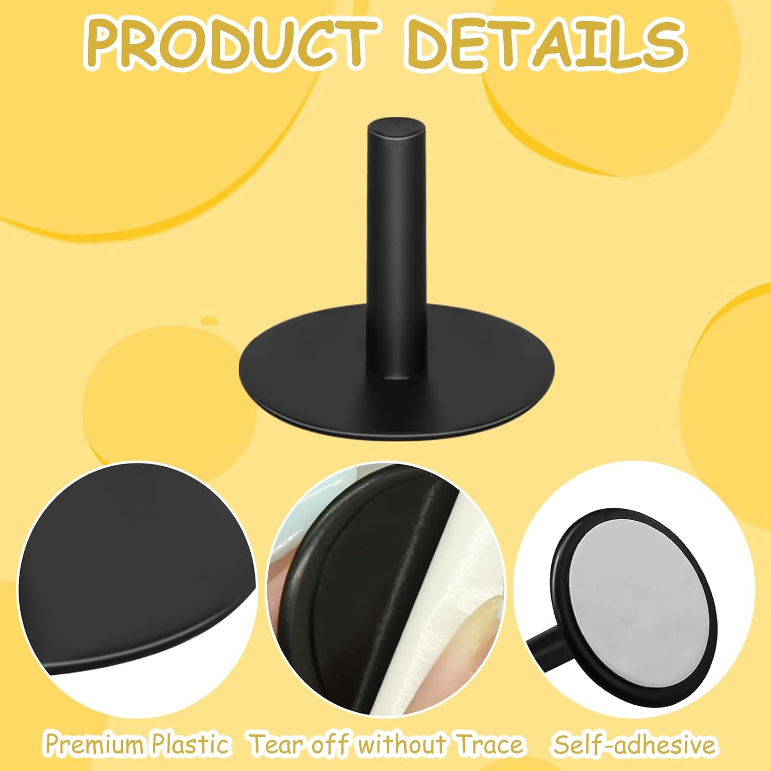 20Pcs Plastic Duck Holder Car, Rubber Duck Plug Ducks Display Fixed Mount Duck Holder, Self-Adhesive Duck Holder for Car, Gift for Car Lover, Black Rubber Ducks Not Included