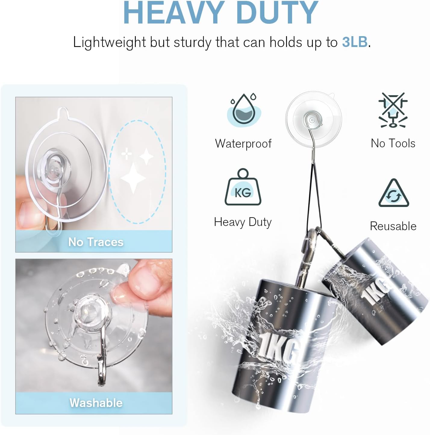 Suction Cup Hooks, 1.77 Inch Small Window Suction Cups with Metal Hooks, Removable and Reusable, Clear, 12 Pcs