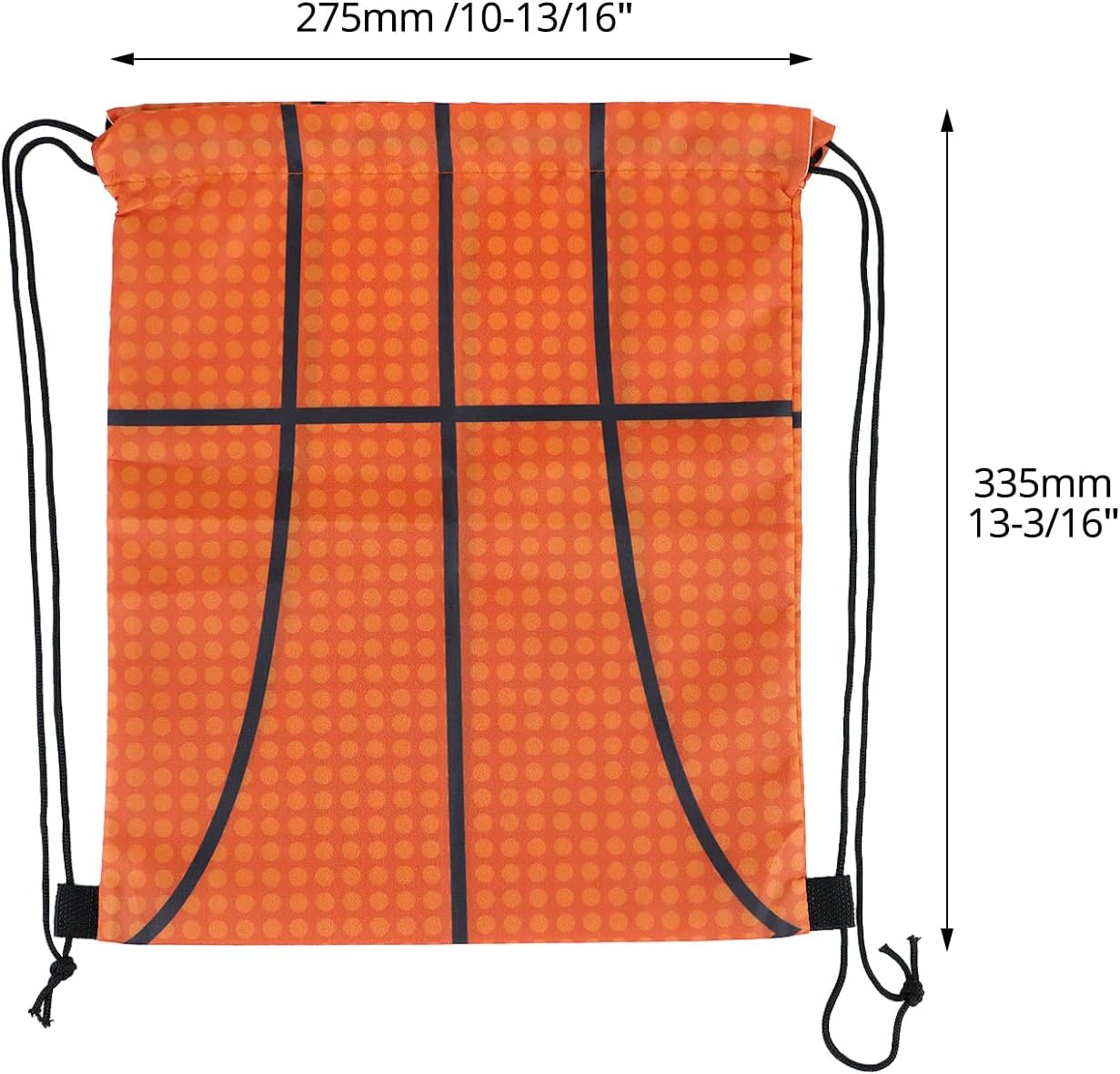 Small Sport Drawstring Bags - 12 Pack Basketball Style Foldable Polyester Backpacks with Adjustable Straps Candy Bag - 10 x 12 Inch