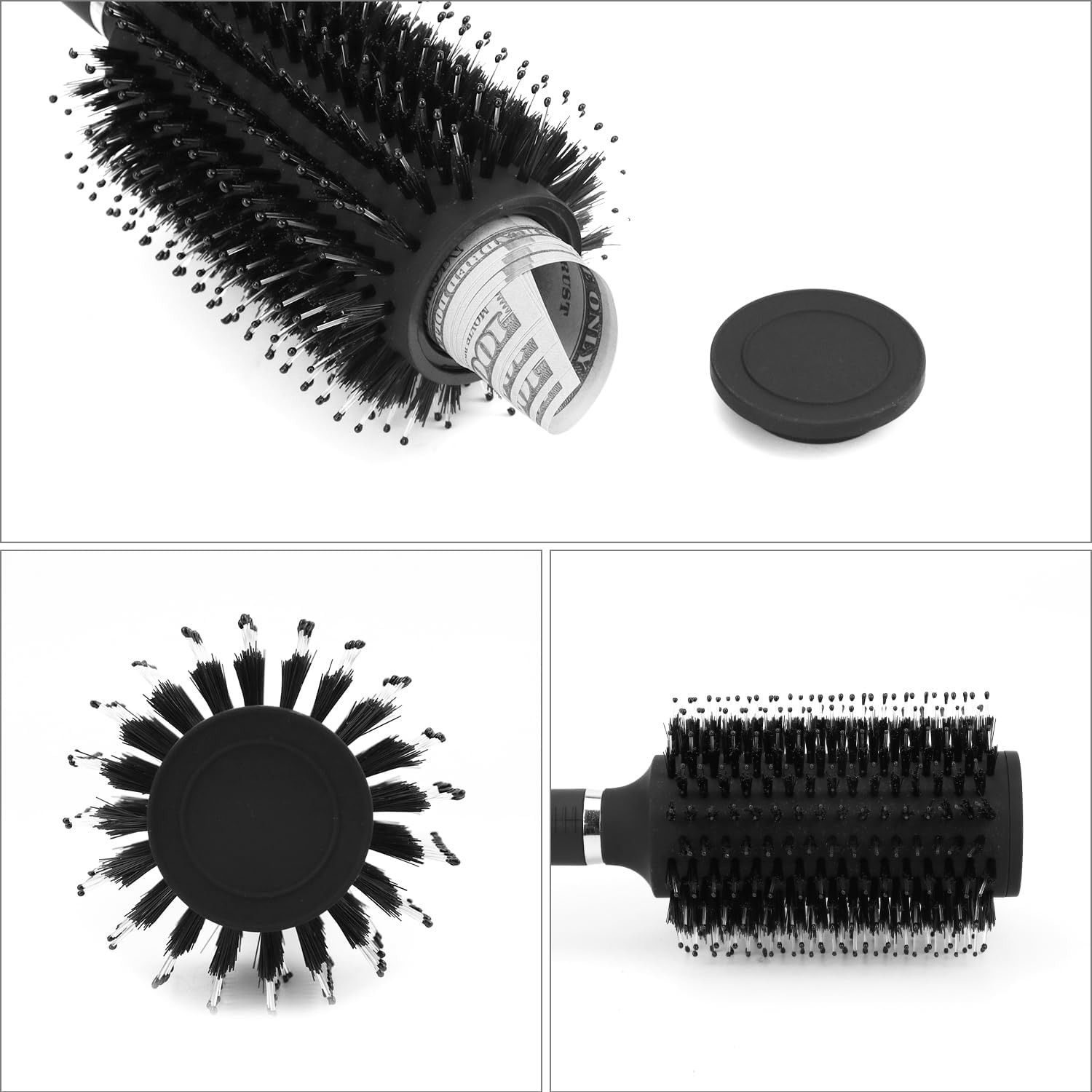 Diversion Safe Hair Brush - Discreet Hidden Compartment for Money, Jewelry, and Valuables, for Home and Travel Security, 2 Pack
