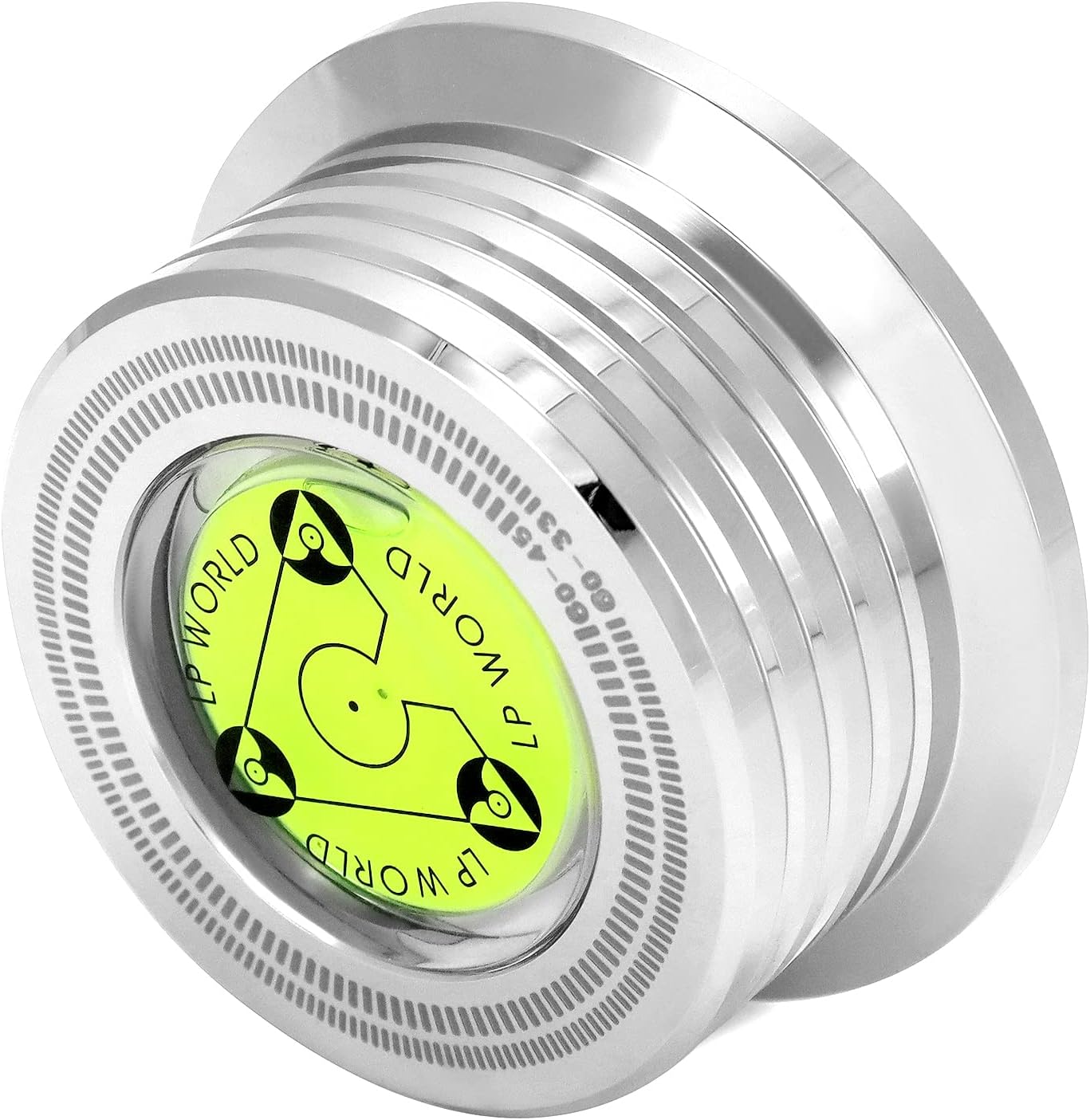 Record Weight Phono Disc Stabilizer, 60HZ Record Weight Stabilizer, with Bubble Leveling 60Hz, Silver