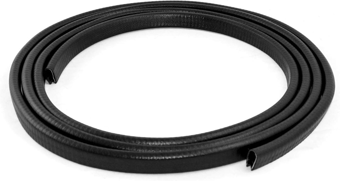 U-Shape Edge Trim, 10 Feet Weather Stripping Car Door Edge Protector, Flexible Push-On Rubber Guard for 1/4" Sharp Metal Edges