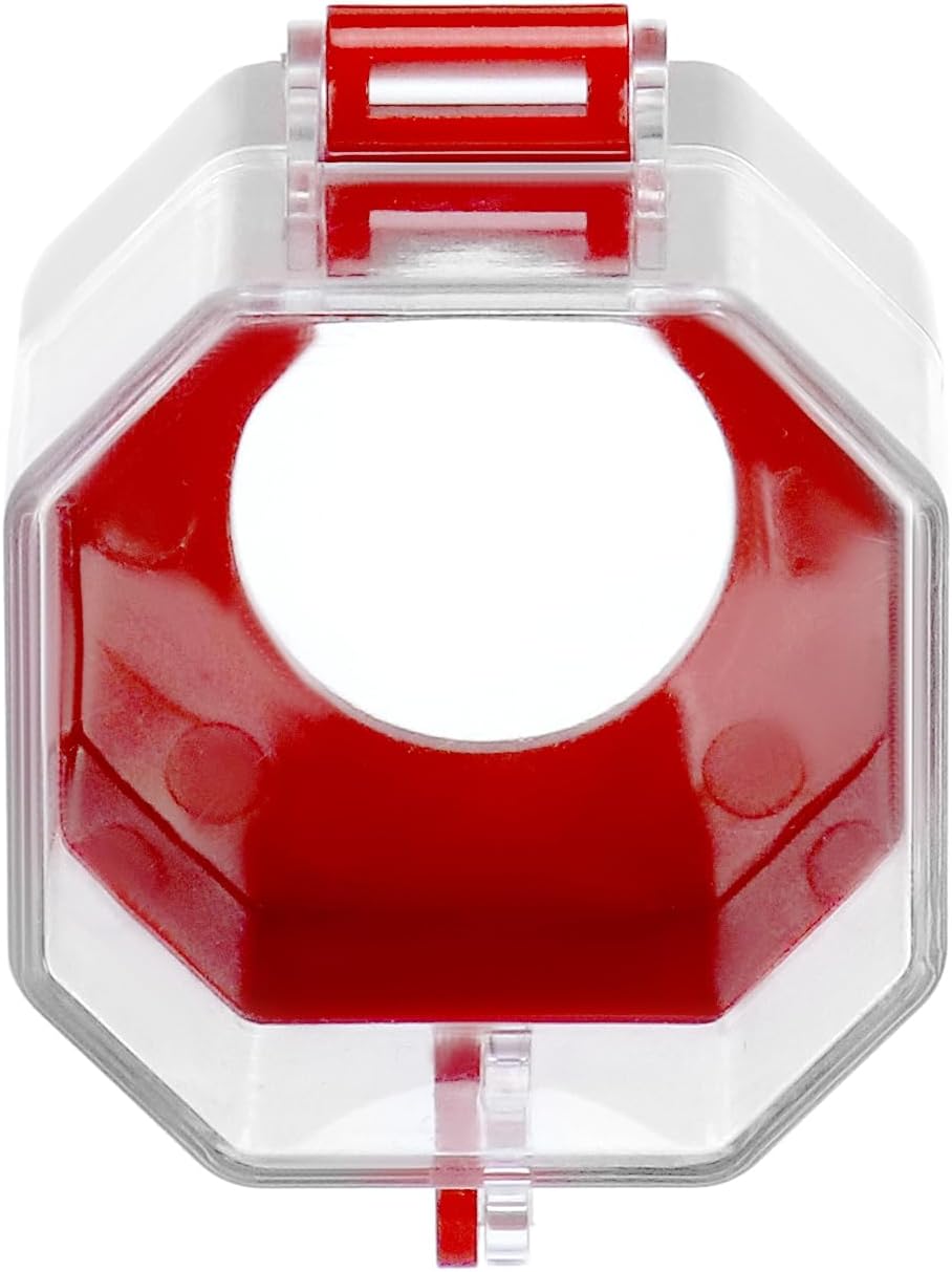 Emergency Stop Button Cover, 4 Pack Plastic Switch Cover Protector, Toggle Switch Push Button Switch Lockout Cover, Add Protection