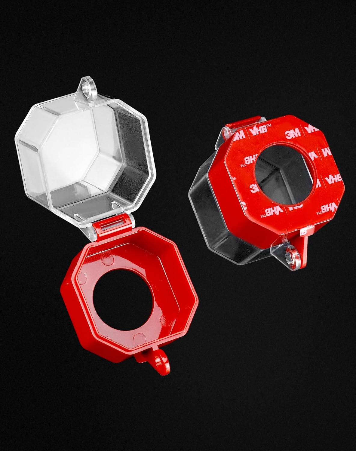 Emergency Stop Button Cover, 4 Pack Plastic Switch Cover Protector, Toggle Switch Push Button Switch Lockout Cover, Add Protection