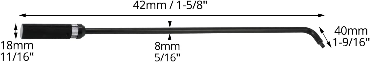 High-Precision Pilot Screw Adjusting Tool – 16.34" Carburetor Adjustment Screwdriver with 110° Angled Rotatable Cutter Tip – Perfect for ATV, UTV, Snowmobile, and Multi-Cylinder Motorcycles