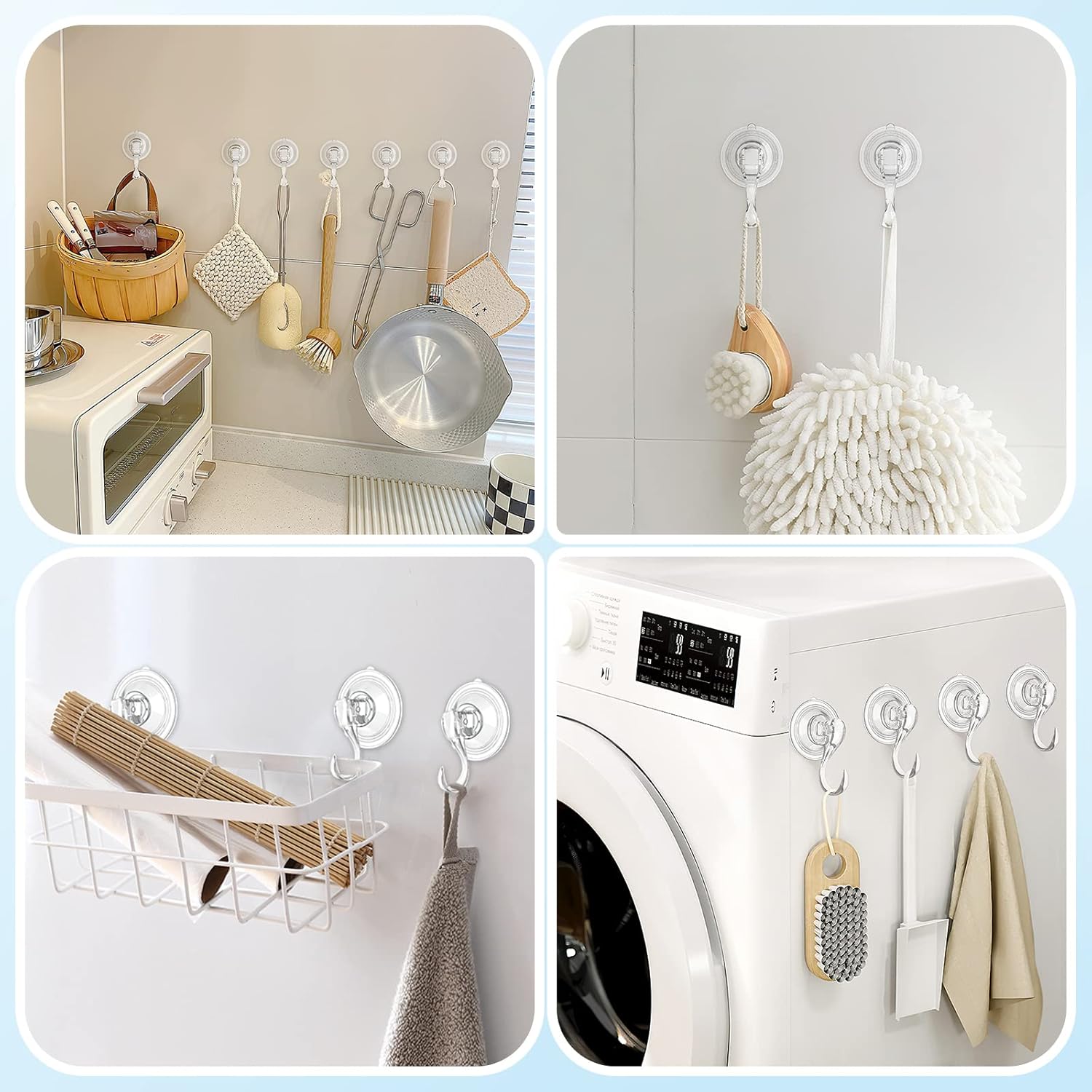 Large Suction Cup Hooks and Small Suction Cup Hooks Bundle