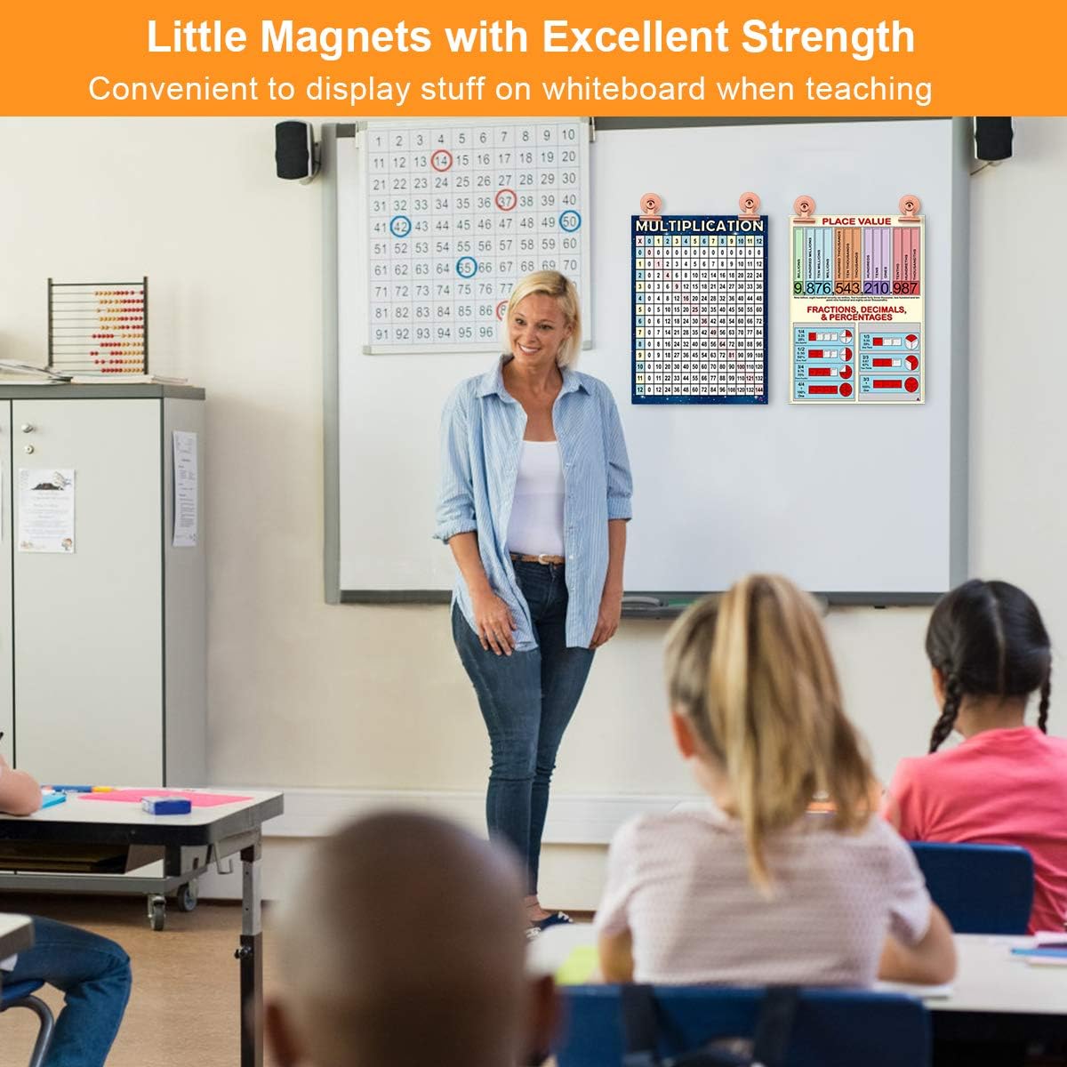 Fridge Magnetic Clips Round - 20 Pack Strong Metal Refrigerator Magnet Clip 30mm Wide Scratch-Free for Whiteboard School Teaching Office Kitchen Use Rose Gold