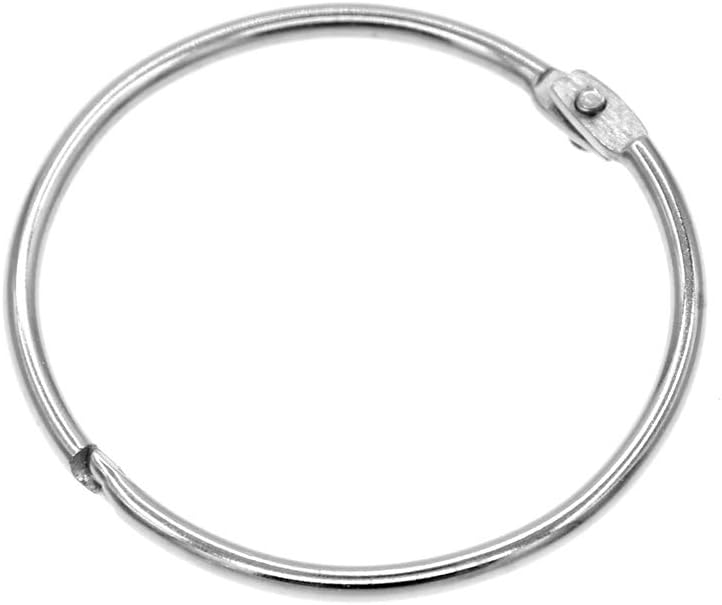 Metal Shower Curtain Rings - 20 Pack 2 Inch Large Silver Round Loop for Hanging Drapes, Easy Open and Close 50 mm