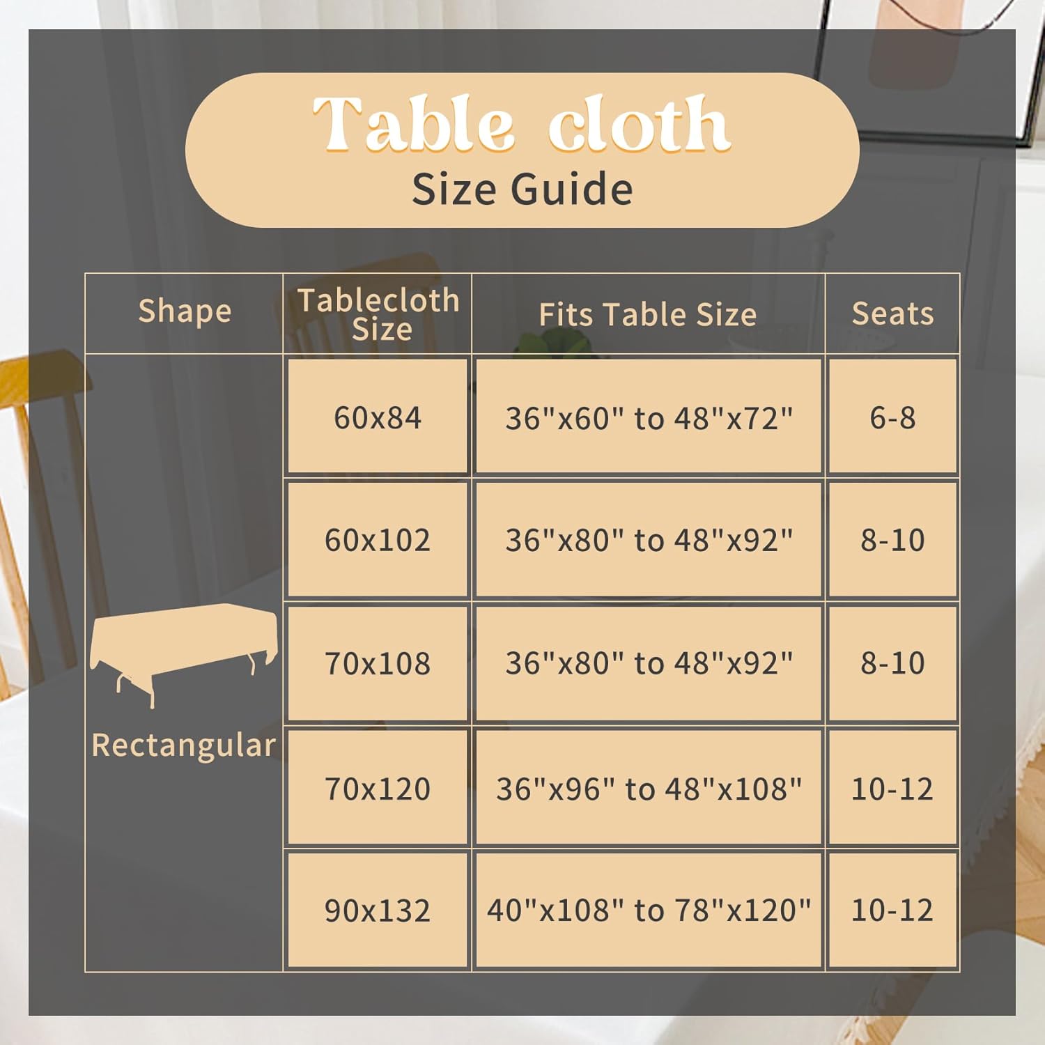 2 Pack 60 x 102 Inch Black Rectangle Tablecloth for 6 Foot Table Washable Reusable Outdoor Polyester Fabric Decorative Table Cover for Dining, Buffet, Camping, Baby Shower, Party