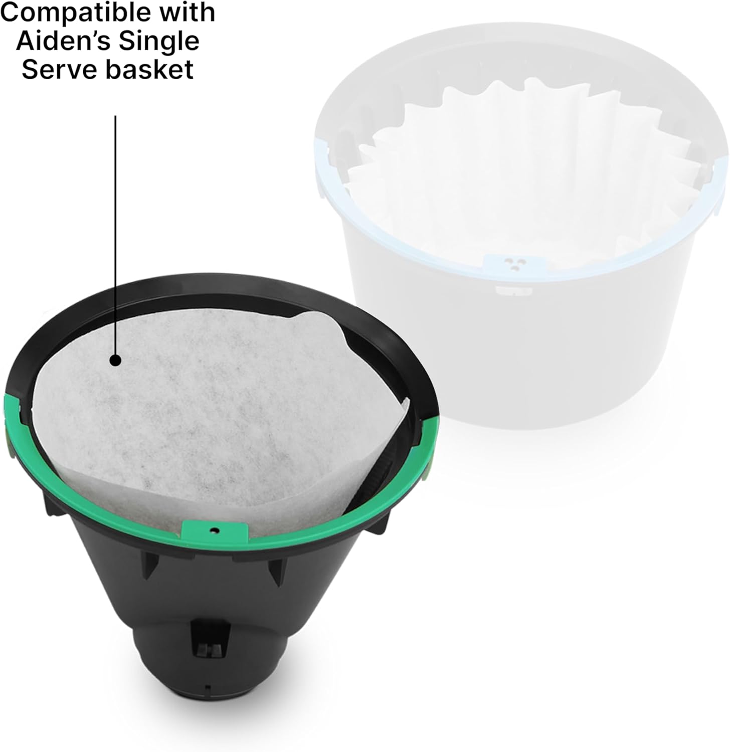 Aiden Cone Single Brew Filters Set of 40 - polybag