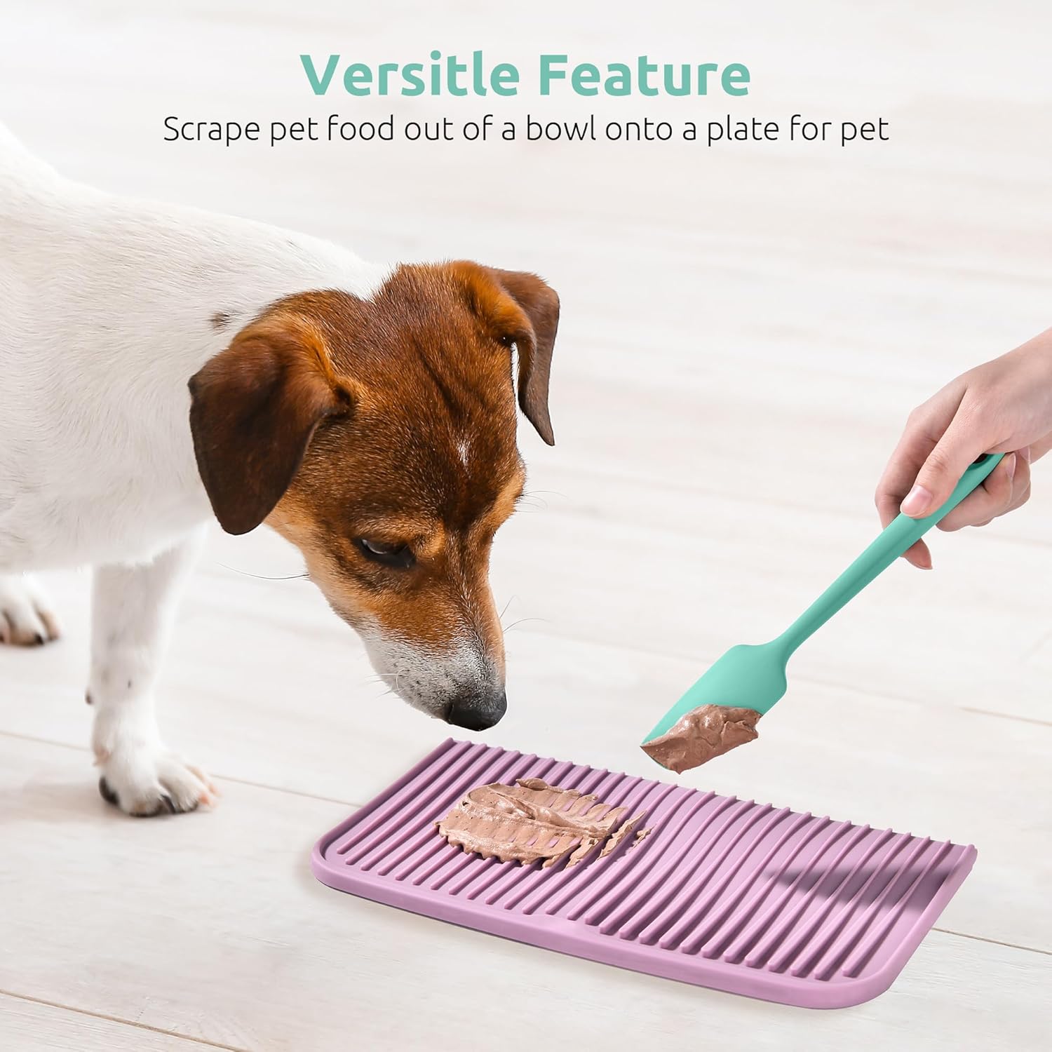 Small Mini Silicone Spatula: 9×2inch 600ºF Heat-Resistant Food-Grade Jar Scraper for Kitchen Use, Non-Stick Seamless Flexible Baking Utensil for Mixing, Scraping Jam in Bowl or Cup Aqua Sky