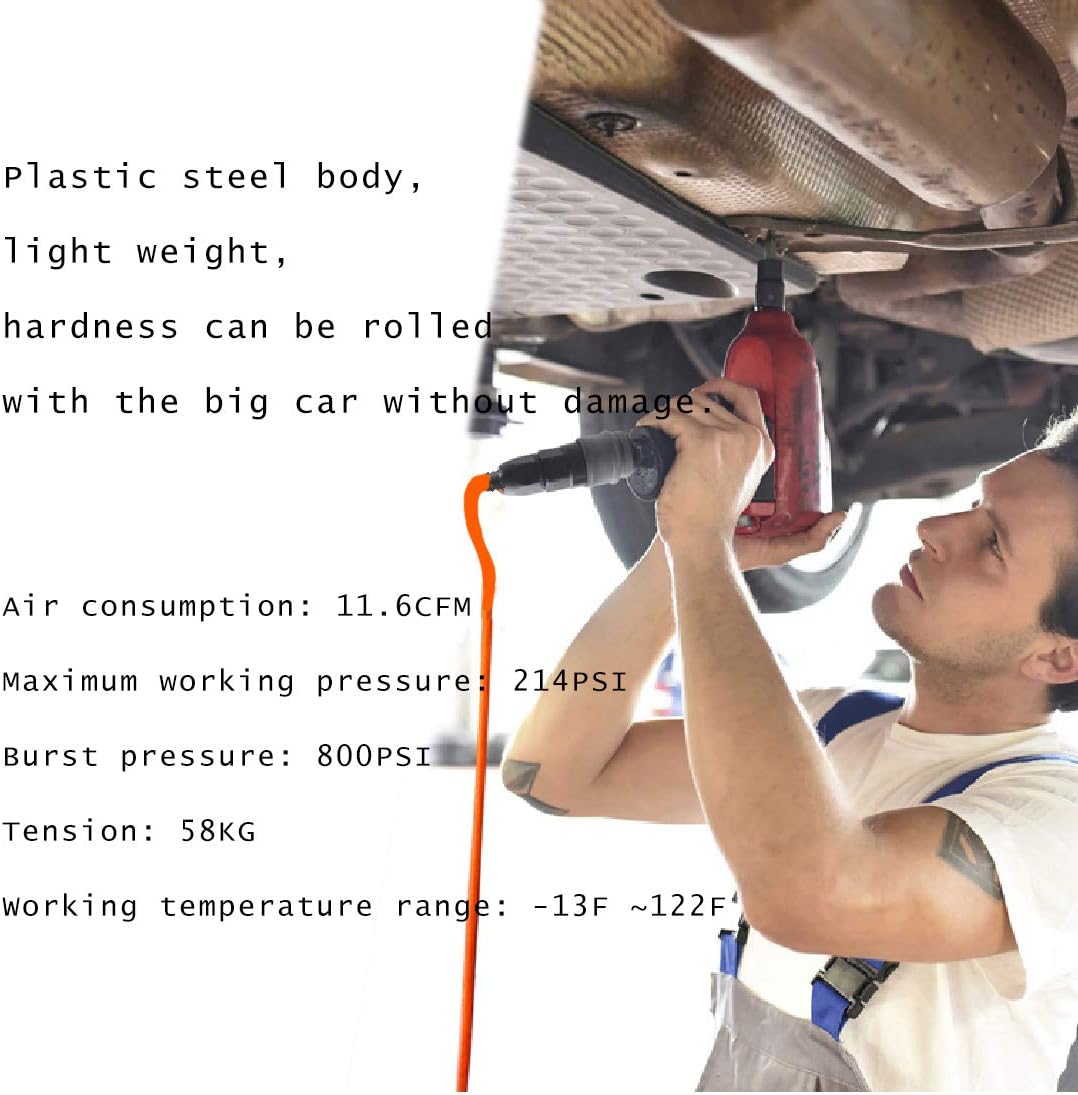 Quick Disconnect Set, Air Hose Fitting Quick Connect Coupler, 3/8" Barb Hose, Air Compressor Accessories Fitting, Industrial Type C