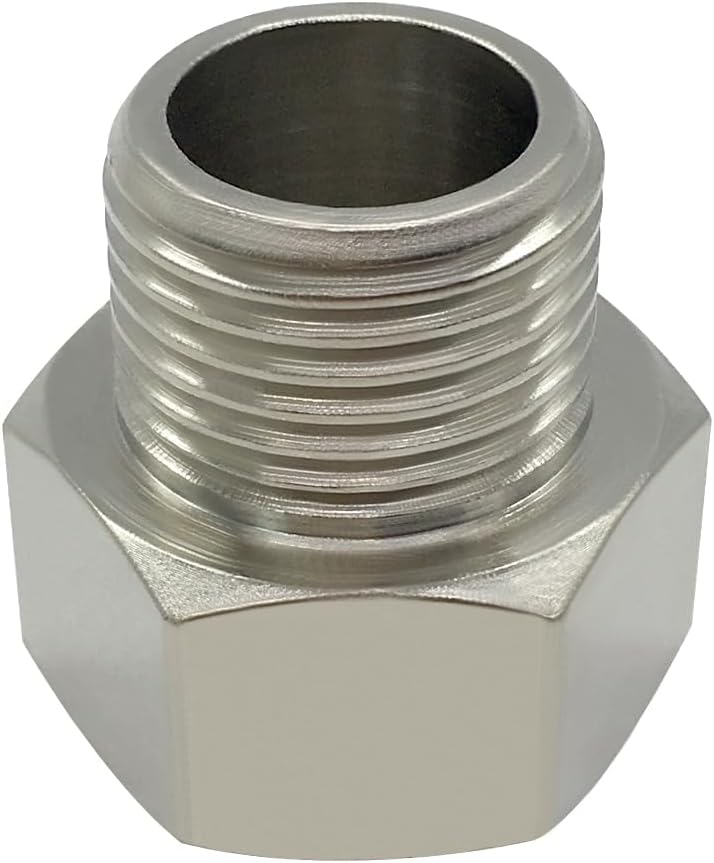 7/8 Female threaded I.D:15/16 to 1/2 Male threaded O.D:3/4 Toilet Bidet Hose Pipe Adapter Connector Pls check your size!