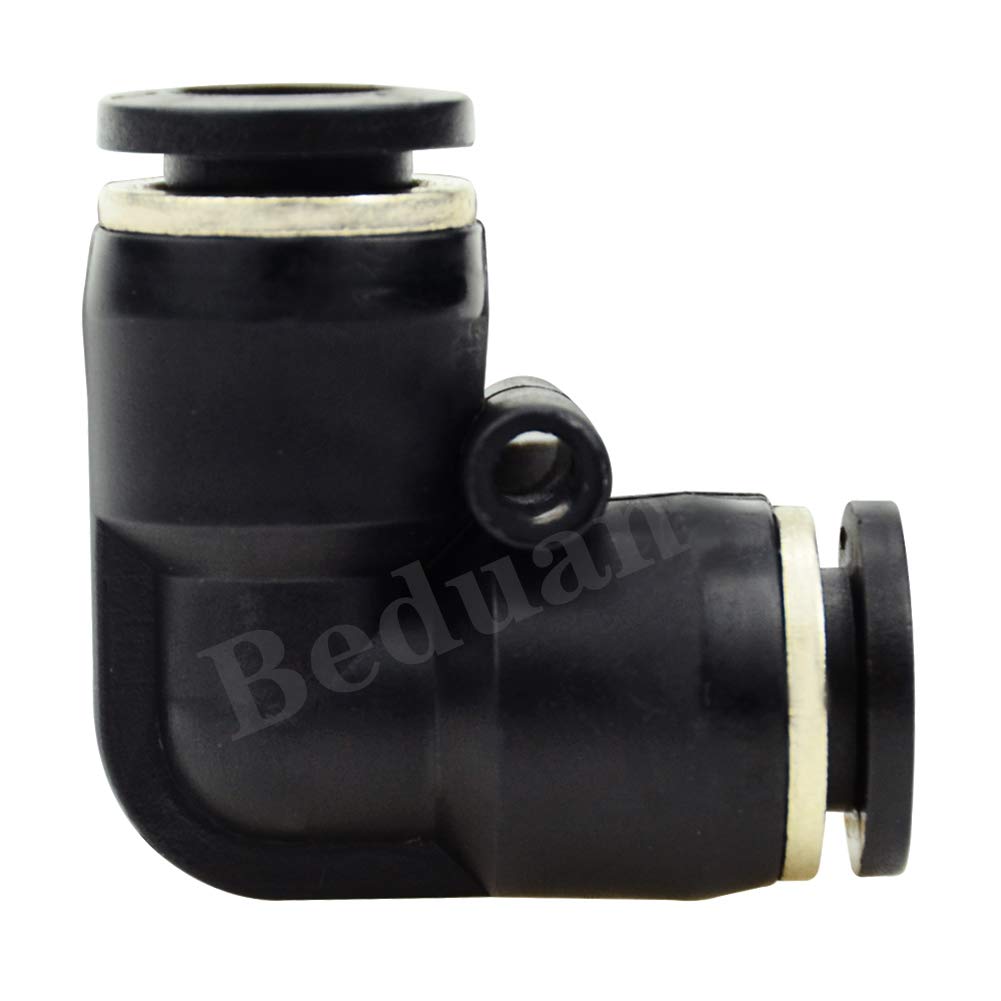 Push to Connect Fitting Elbow, 8mm x 8mm Tube OD Pneumatic 90° Degree Adapter Push in Fitting for Air Compressor Pack of 10