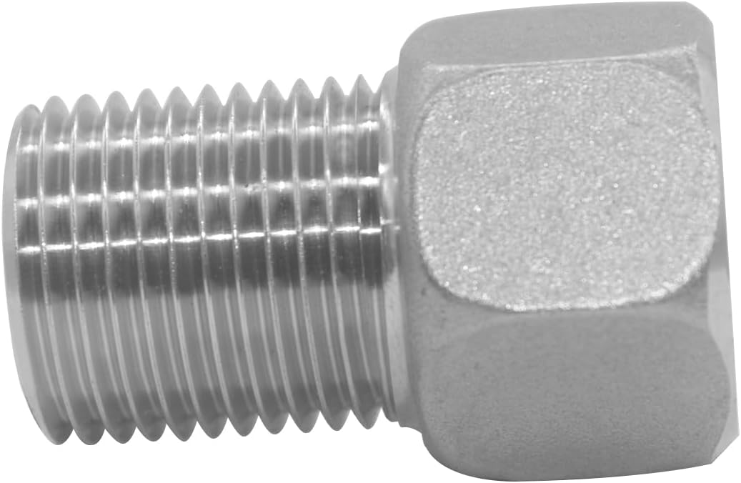 1/2" Female to 1/2" Male Extension Pipe Nipple Connector, Stainless Steel Pipe Longer Fitting Adapter 1.57" Length 40 mm