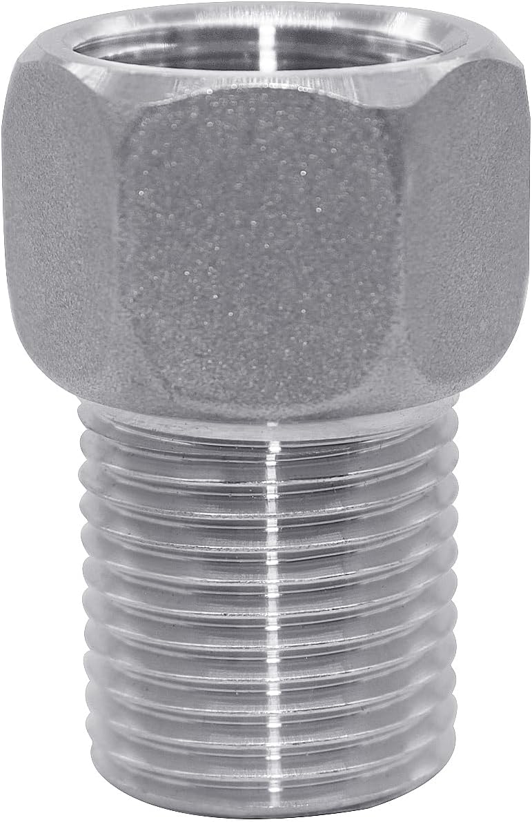 1/2" Female to 1/2" Male Extension Pipe Nipple Connector, Stainless Steel Pipe Longer Fitting Adapter 1.57" Length 40 mm