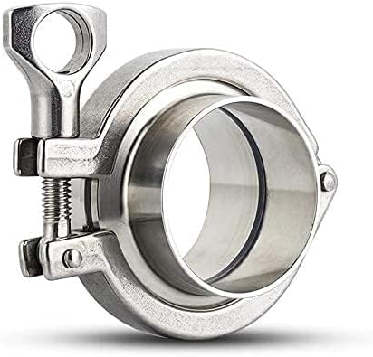 1.5" Tri Clamp to 1" Tube OD Weld Ferrule Stainless Steel Sanitary Pipe Fittings with Tri clover Clamp&Silicone Gasket Washer