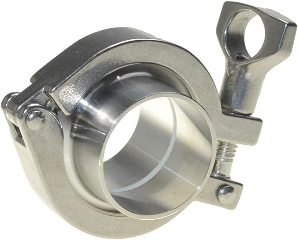 1.5" Tri Clamp to 1" Tube OD Weld Ferrule Stainless Steel Sanitary Pipe Fittings with Tri clover Clamp&Silicone Gasket Washer
