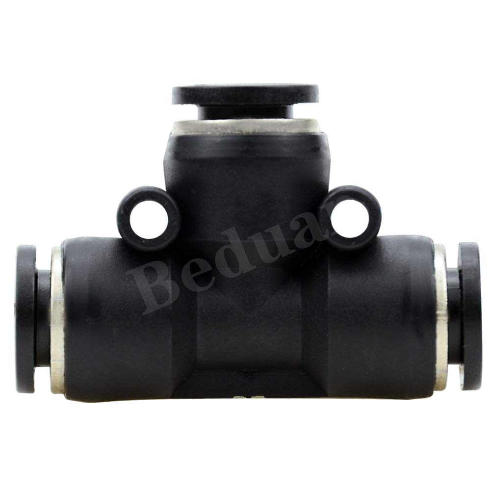 Push to Connect Air Fitting, 12mm Tube OD Pneumatic Tee Union Fitting Push Lock Pack of 10