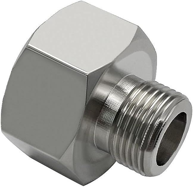 Brass Water Line Adapter 1/2" Female to 3/8" Male Reducer Hose Pipe Compression Fitting Kitchen Bathroom Faucet Supply Hose, Stop Valve Adapter, Pipe Connector With Rubber Washer Pack of 4