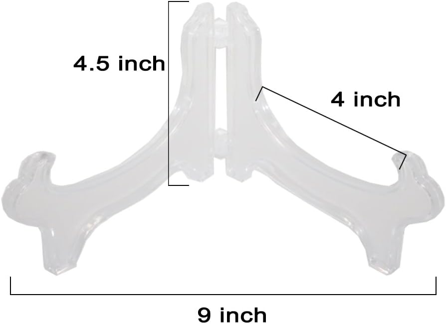 Display Stand Easel Bowl Stand for Display Large Deep Bowls, Platters and Deep Dishes Clear