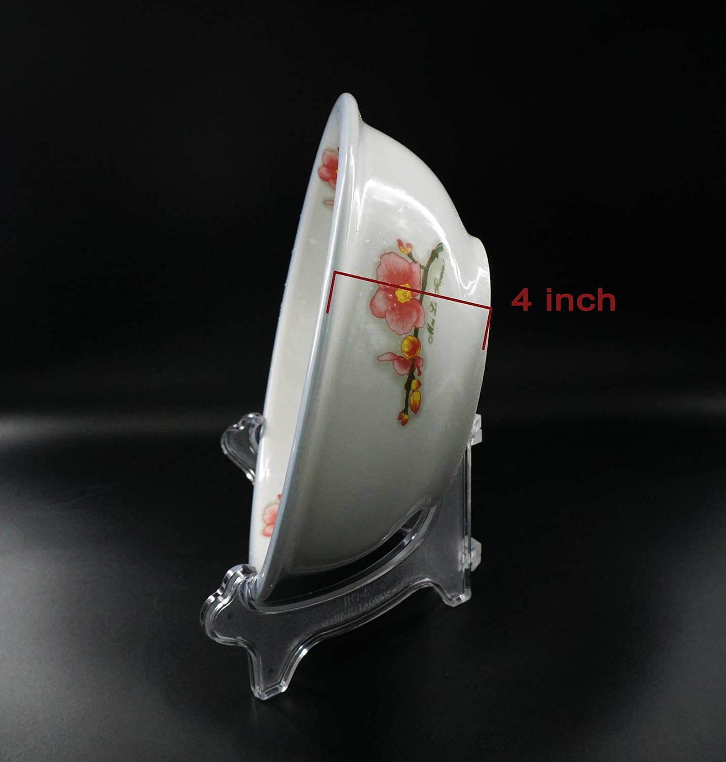 Display Stand Easel Bowl Stand for Display Large Deep Bowls, Platters and Deep Dishes Clear