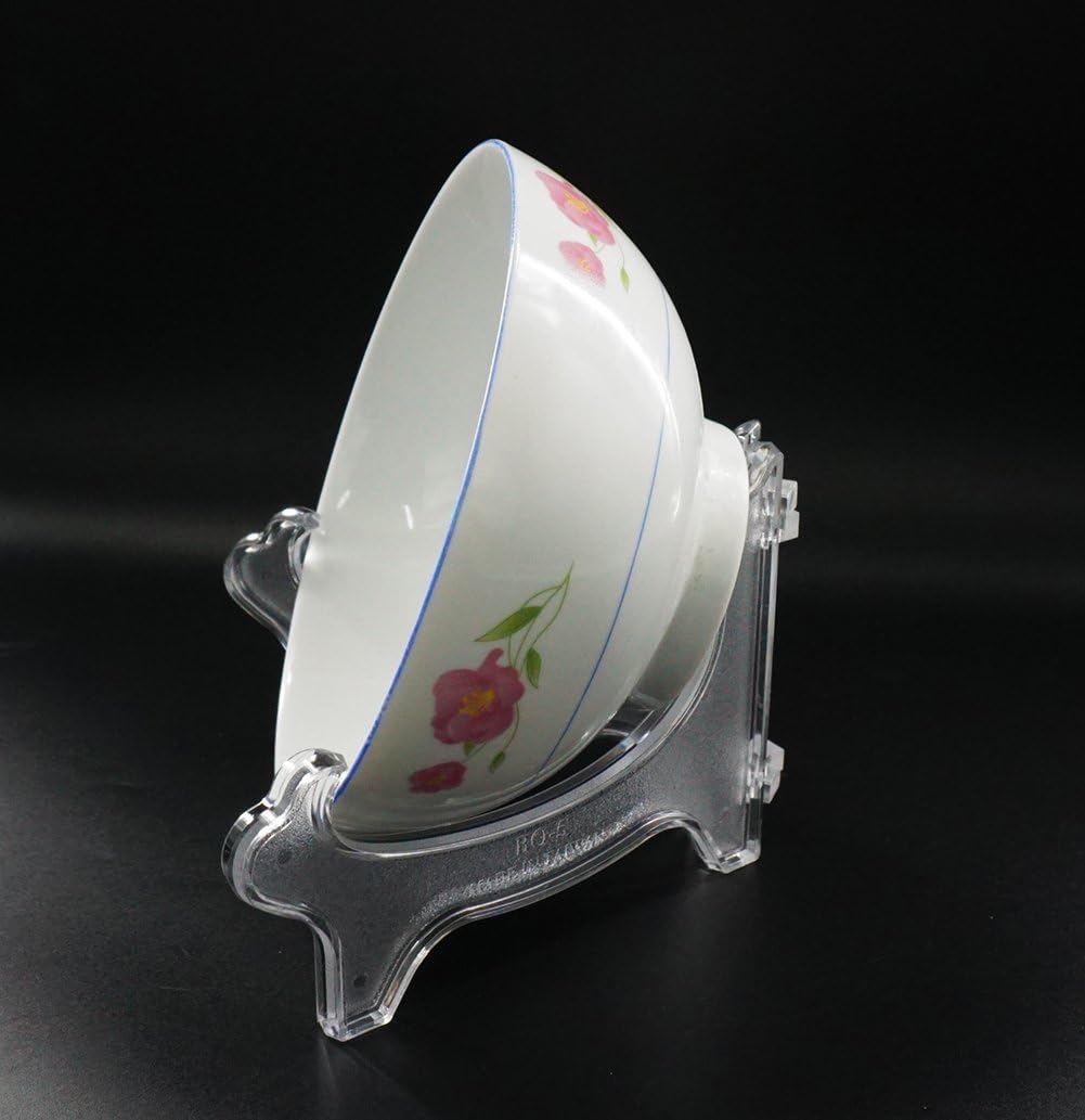Display Stand Easel Bowl Stand for Display Large Deep Bowls, Platters and Deep Dishes Clear