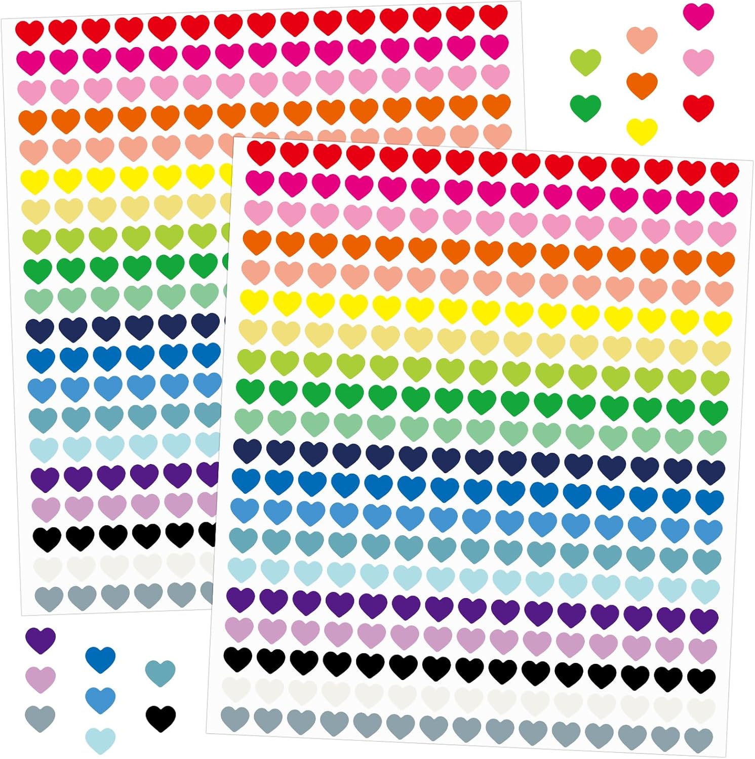 6000Pcs Heart Stickers - 1/2Inch Tiny Mini Small Heart Shape Sticker for Teen Adult Happy Valentines Day Hearts Stickers Self Adhesive Love Sticker for Envelope Seal Card Crafts Gift Packaging