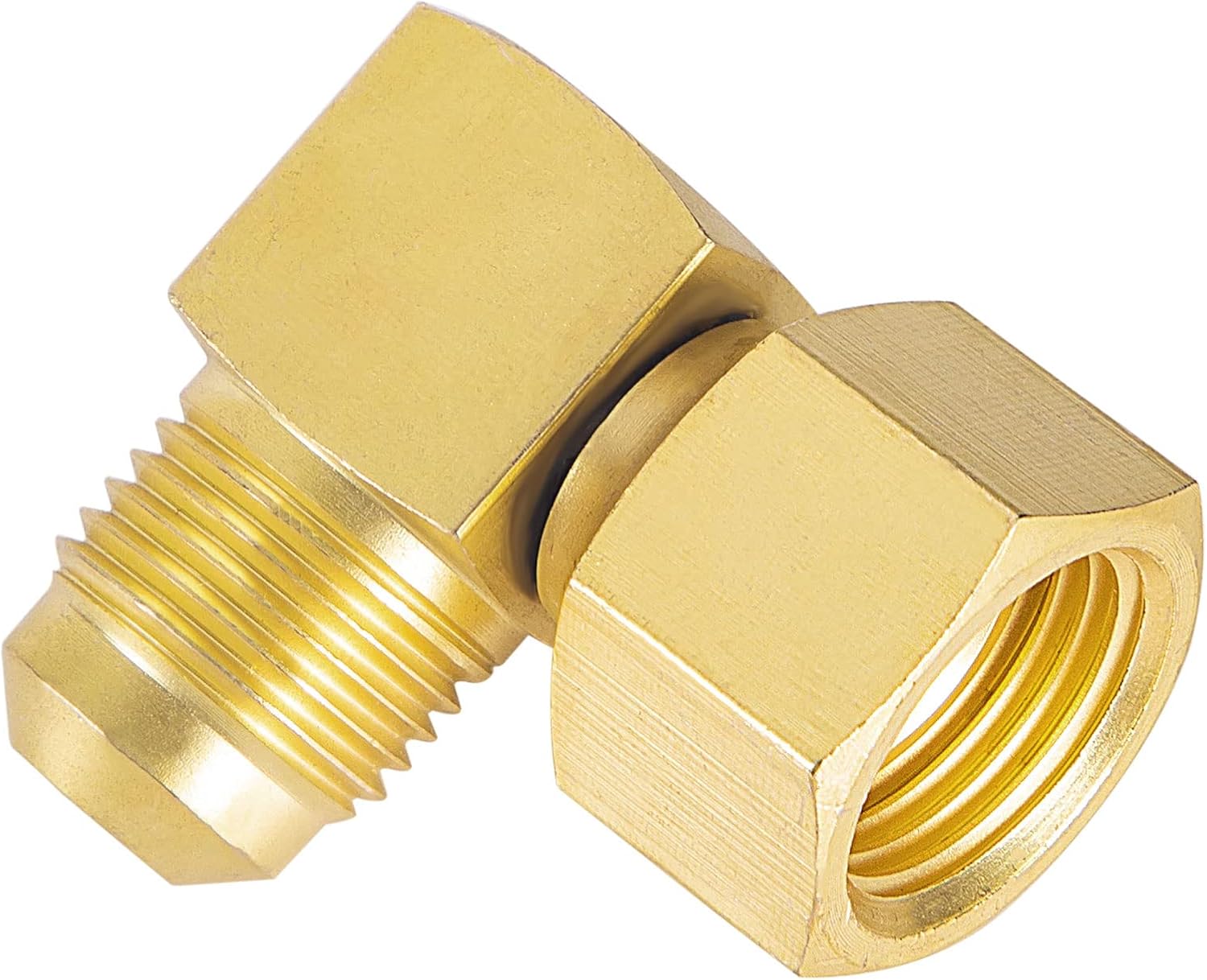 1PC 90° Elbow Connector Replacement for Olympian Low Pressure Gas Fired Heaters Brass 3/8" female swivel flare x 3/8" male flare