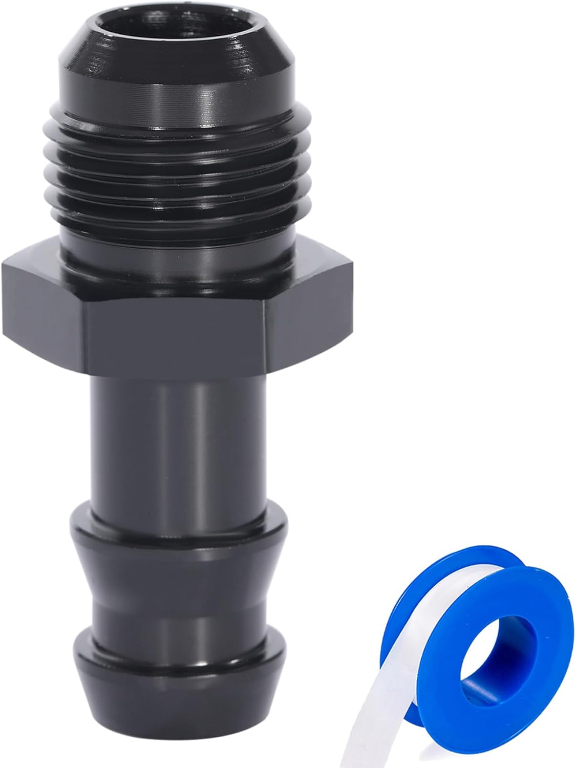 10AN Male Flare to 5/8 Hose Barb Straight Fitting Adapter Aluminum Black， Push Hose Barb Fitting Adapter