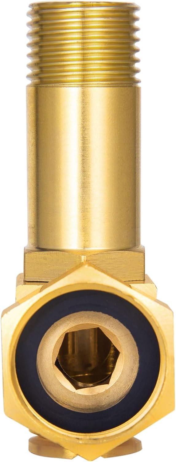Lead-Free Brass Garden Hose Adapter,Hose Reel Parts Fittings,90 Degree Brass Replacement Part Swivel
