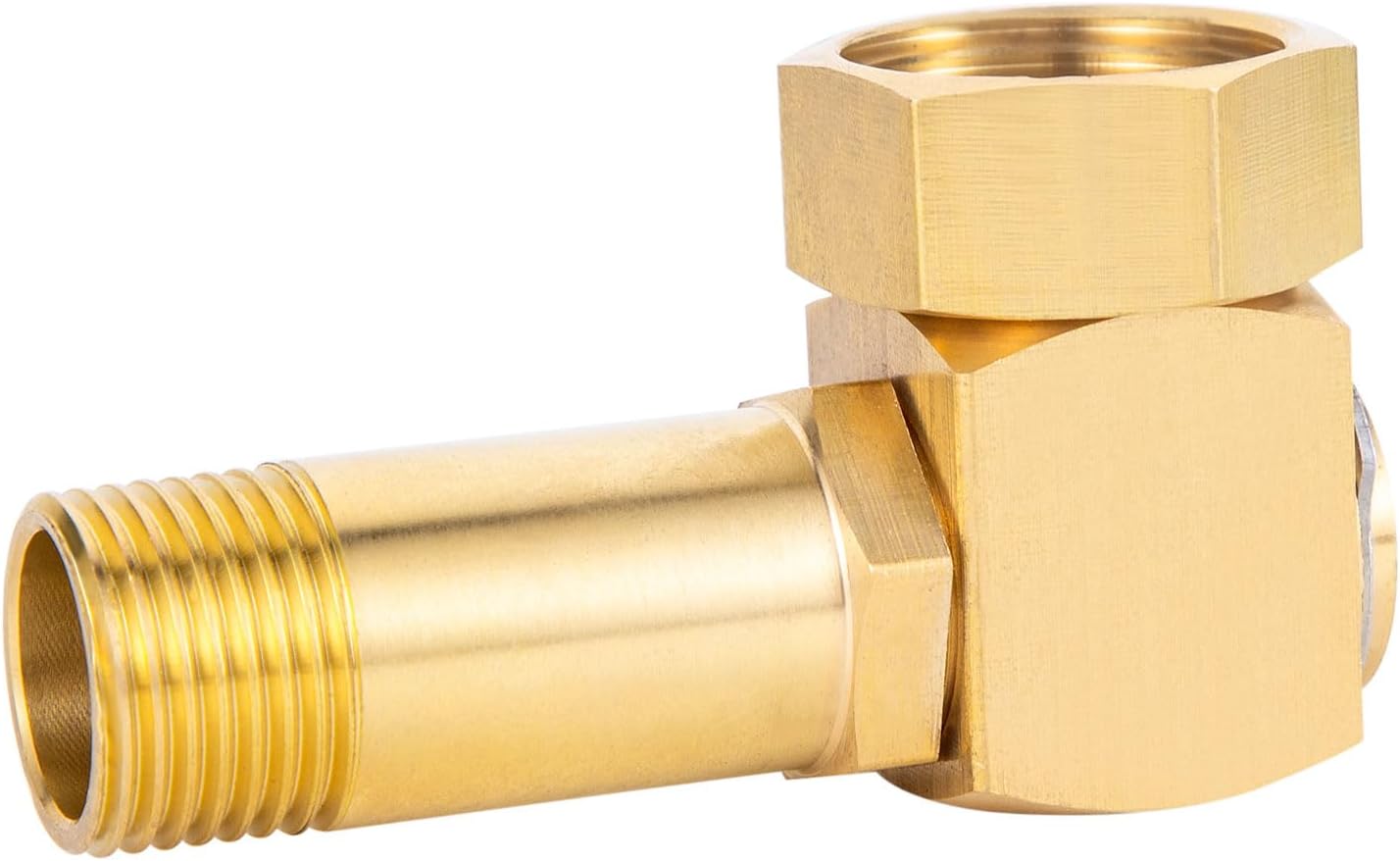 Lead-Free Brass Garden Hose Adapter,Hose Reel Parts Fittings,90 Degree Brass Replacement Part Swivel