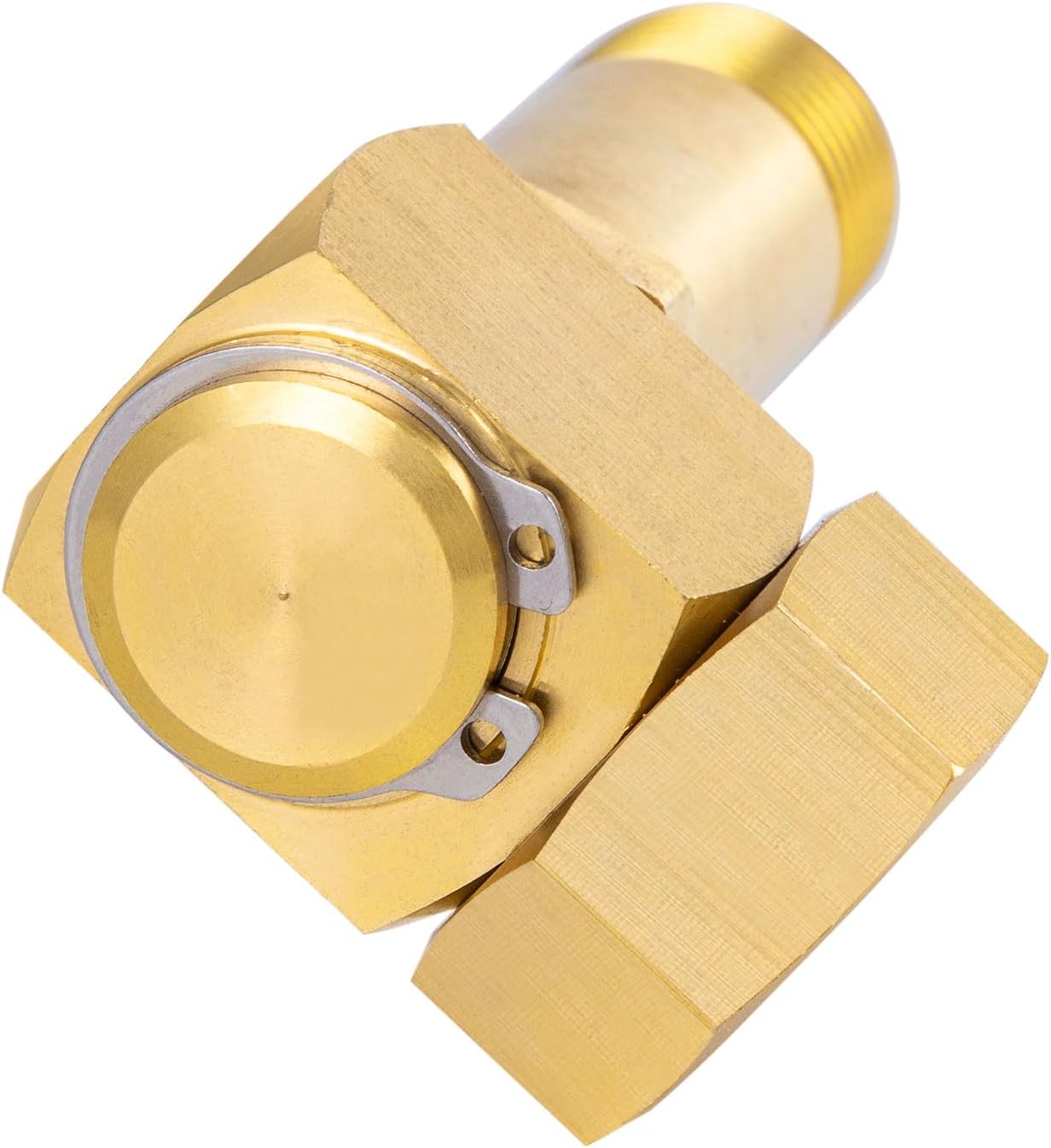 Lead-Free Brass Garden Hose Adapter,Hose Reel Parts Fittings,90 Degree Brass Replacement Part Swivel