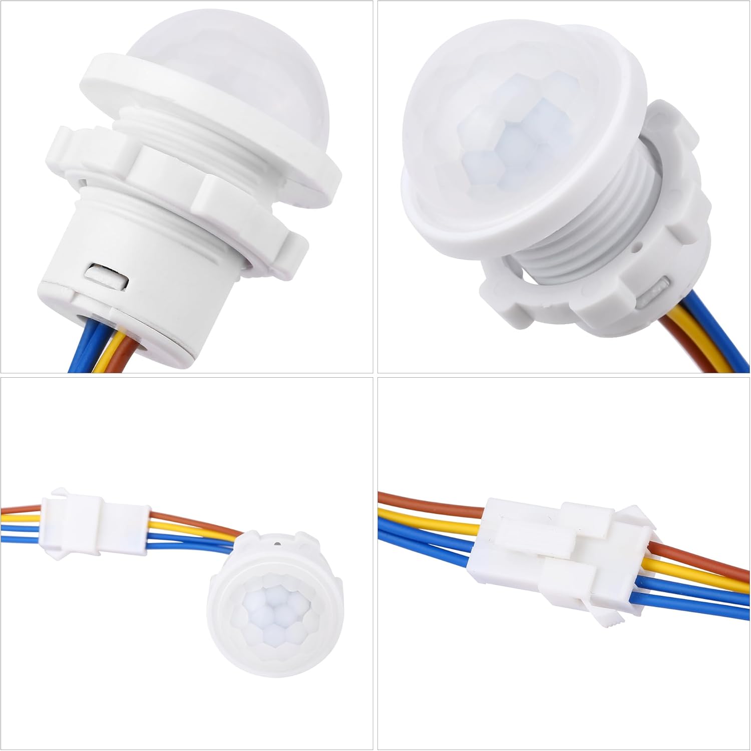 3-Pack Motion Sensor Light Switch, PIR Infrared Sensor, 30S Time Delay, Smart Detection for LED, Bulb and Other Existing Light, Ceiling & Wall Mount, Automatic Light Control, 85-265V, 40W