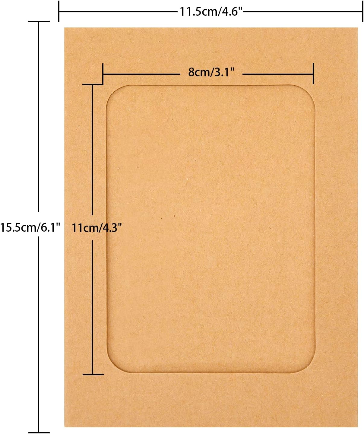 30Pcs Brown Paper Picture Frames, 4x6 inch Cardboard Photo Frames with Wooden Clips and String, DIY Picture Frames for Kids Artwork, Bedroom, Classroom Wall Decor Hanging Photo Display