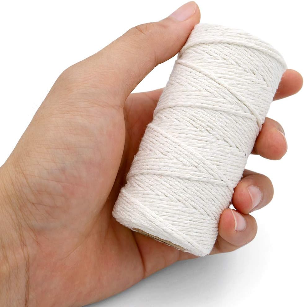 White Twine String and Gold Elastic Cord