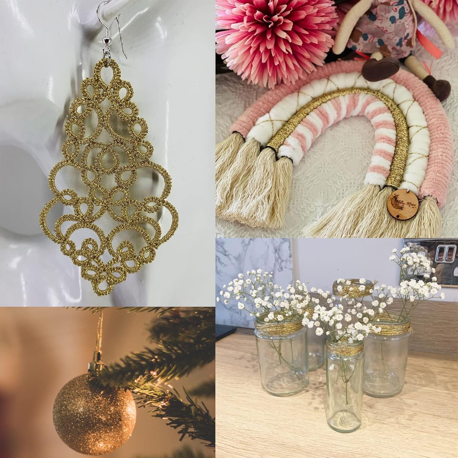 White Twine String and Gold Twine String