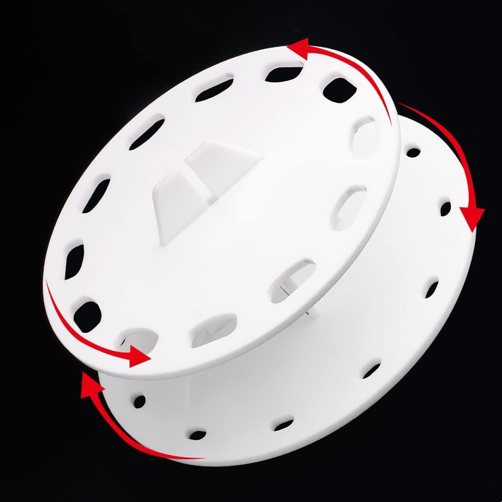 12 Hole Round Shape Drying Rack Storage Display Bracket Shelf Holder ,Spinning Storage Caddy for Oval Ink Blending Brushes Blender White